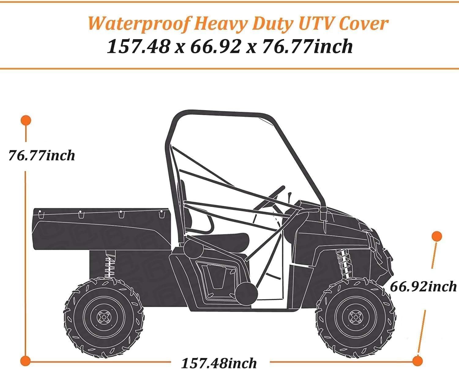 Neverland Utv Covers Heavy Duty - Side By Side Cover Waterproof 300D Outdoor Storage Waterproof Black Compatible With Polaris Ra