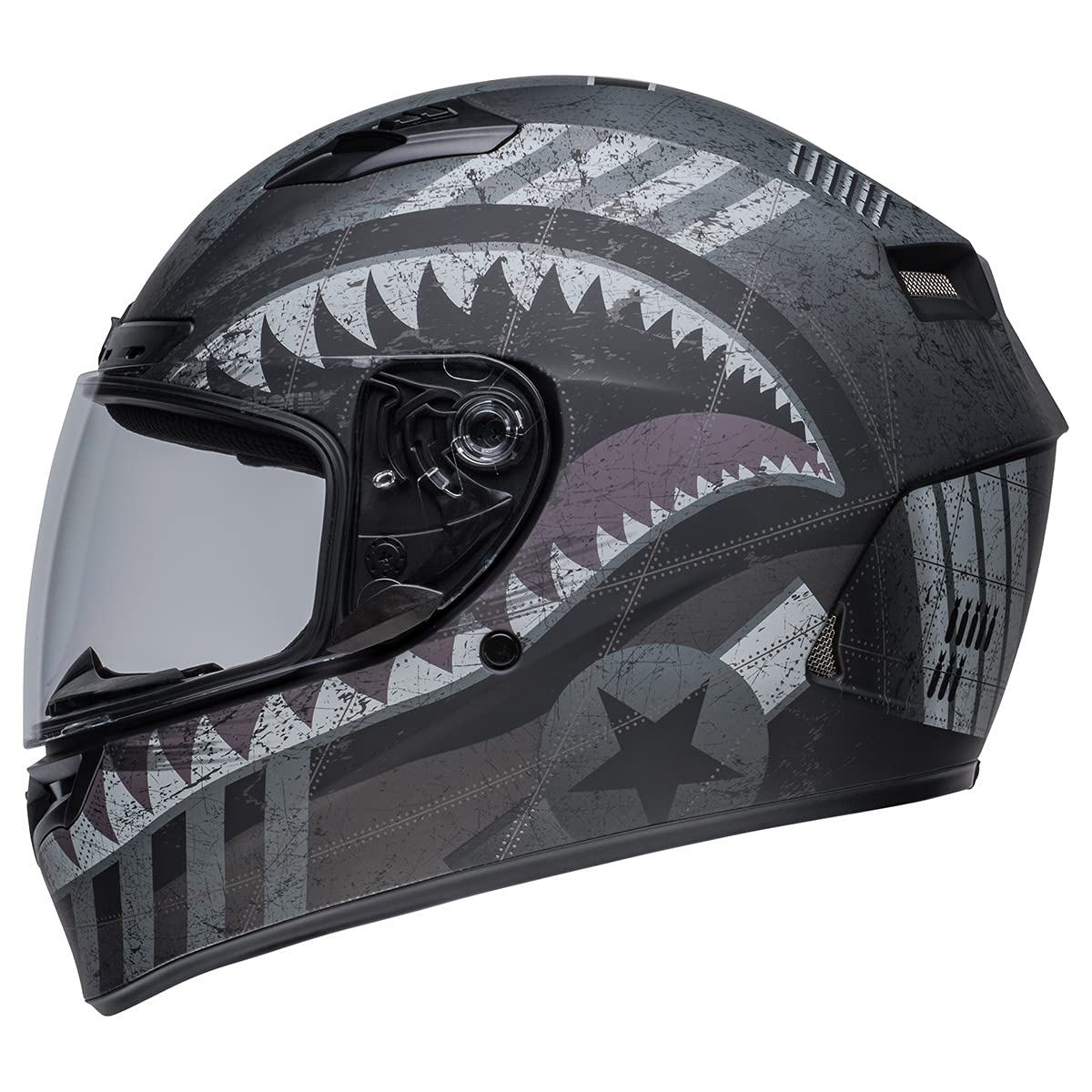 Bell Qualifier Dlx Mips Street Helmet (Devil May Care Matte Black/Gray - Small)