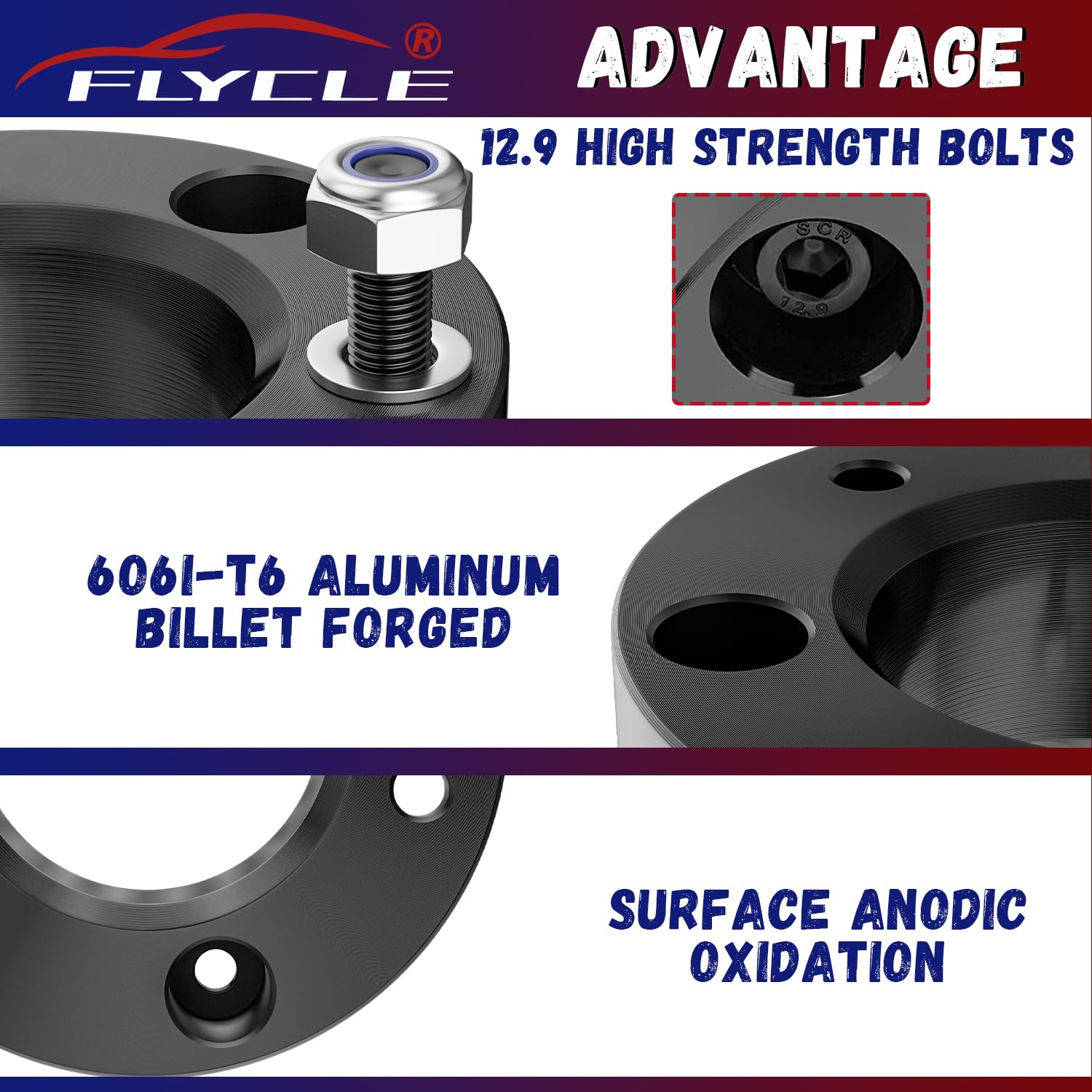 Leveling Lift Kits Compatible With 2004-2020 F150, 3 Inch Front+2 Inch Rear Strut Spacers Leveling Kit For F150 2Wd 4Wd
