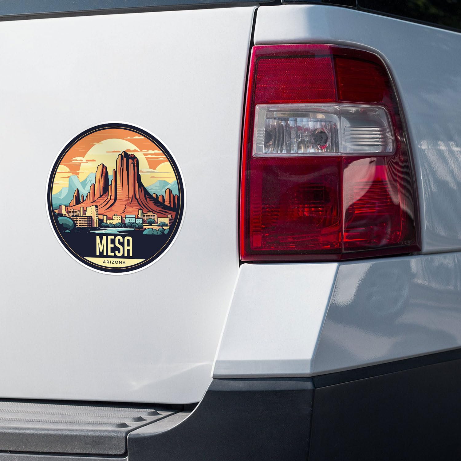 Mesa City Sticker - Waterproof Vinyl Decal for Car Bumper, Laptop, Water Bottle, Wall, and Window, Size - 5'' Longer Side