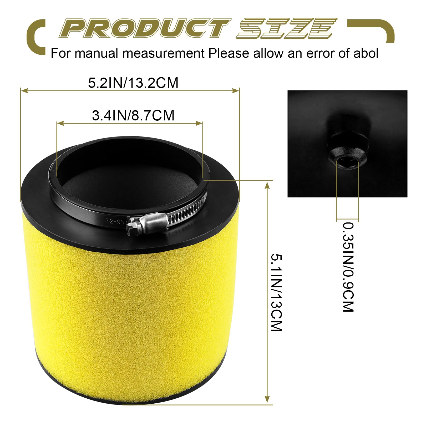 17254-Hpo-A00 Air Filter For Honda Foreman 500 Pioneer 500 700 4X4 Rincon 680 Rubicon 500 Pioneer 700 Big Red 700 Muv700 Trx400E