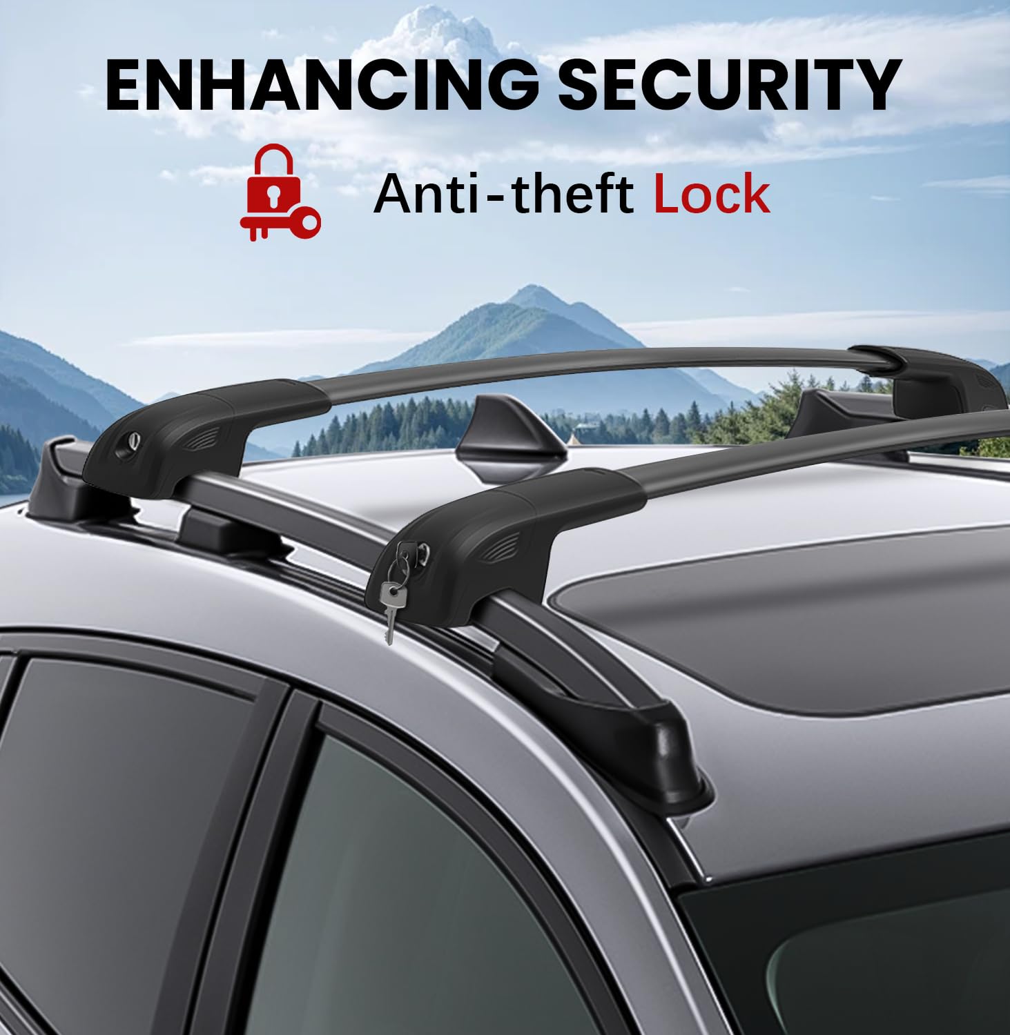 Soruci Car Roof Rack Cross Bars Compatible with Subaru Crosstrek 2024 2025, Aluminum Lockable Roof Rails Crossbar for Rooftop Ca