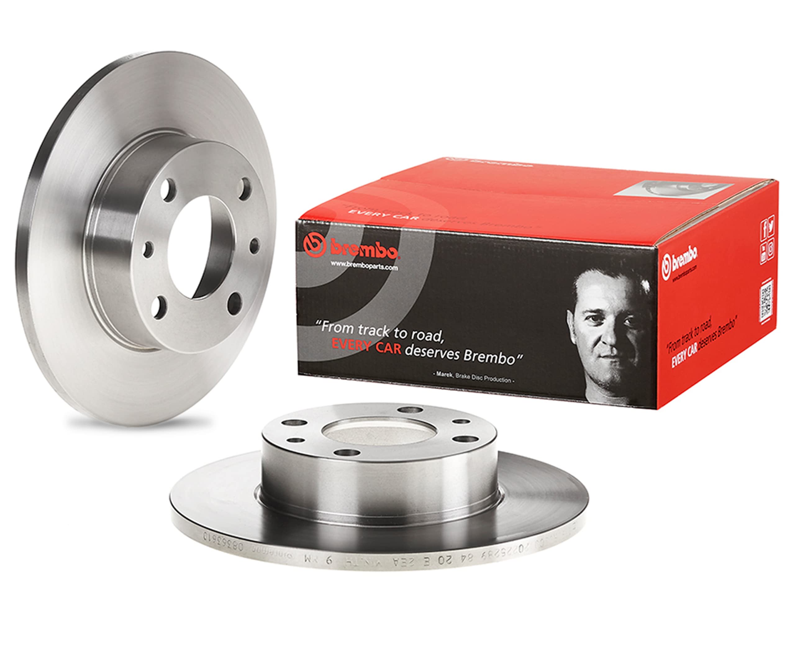 Brembo 08.3636.10 Standard solid Front/Rear Brake Rotor AUTOBIANCHI/FIAT/FSO/INNOCENTI/LANCIA/PININFARINA/SEAT/YUGO/ZASTAVA OE# 