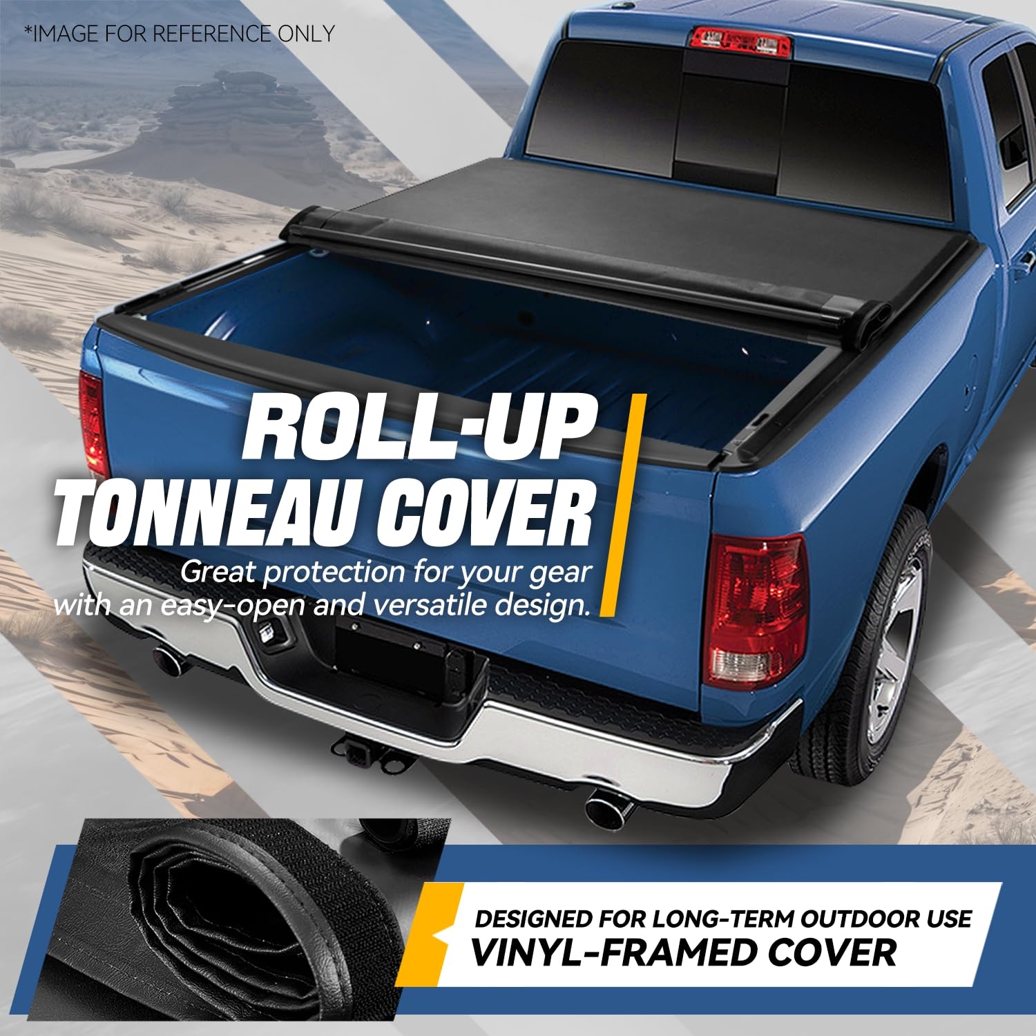 Auto Dynasty Soft Roll-Up Truck Bed Tonneau Cover Compatible With 1999-2014 Chevy Silverado Gmc Sierra 1500 2500Hd 3500Hd 8Ft Fl