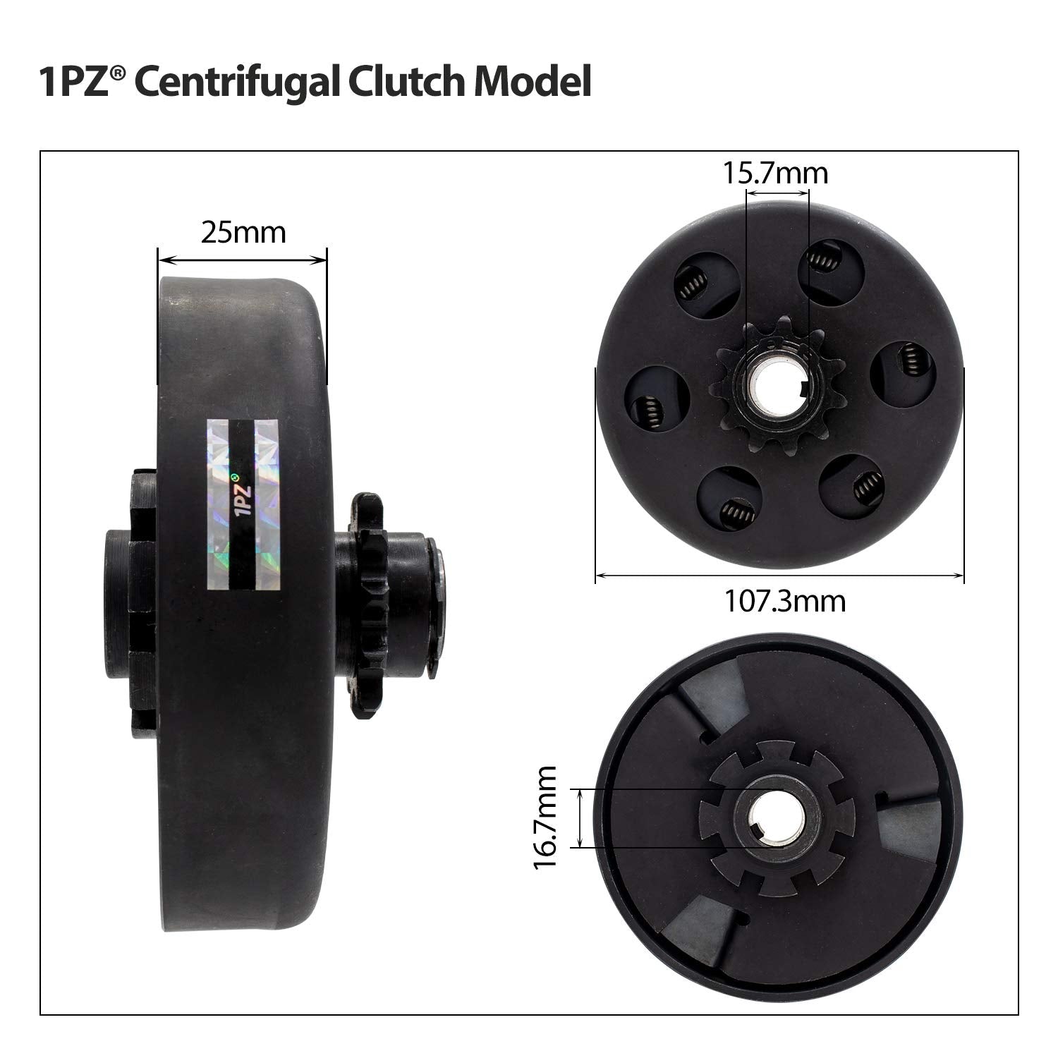 1Pz Ba5-11T Centrifugal Clutch 5/8'' Bore #35 Chain 11T Replacement For Baja Db30 Motovox Mbx10 Mbx11 Camp Go Kart Mini Bike Eng