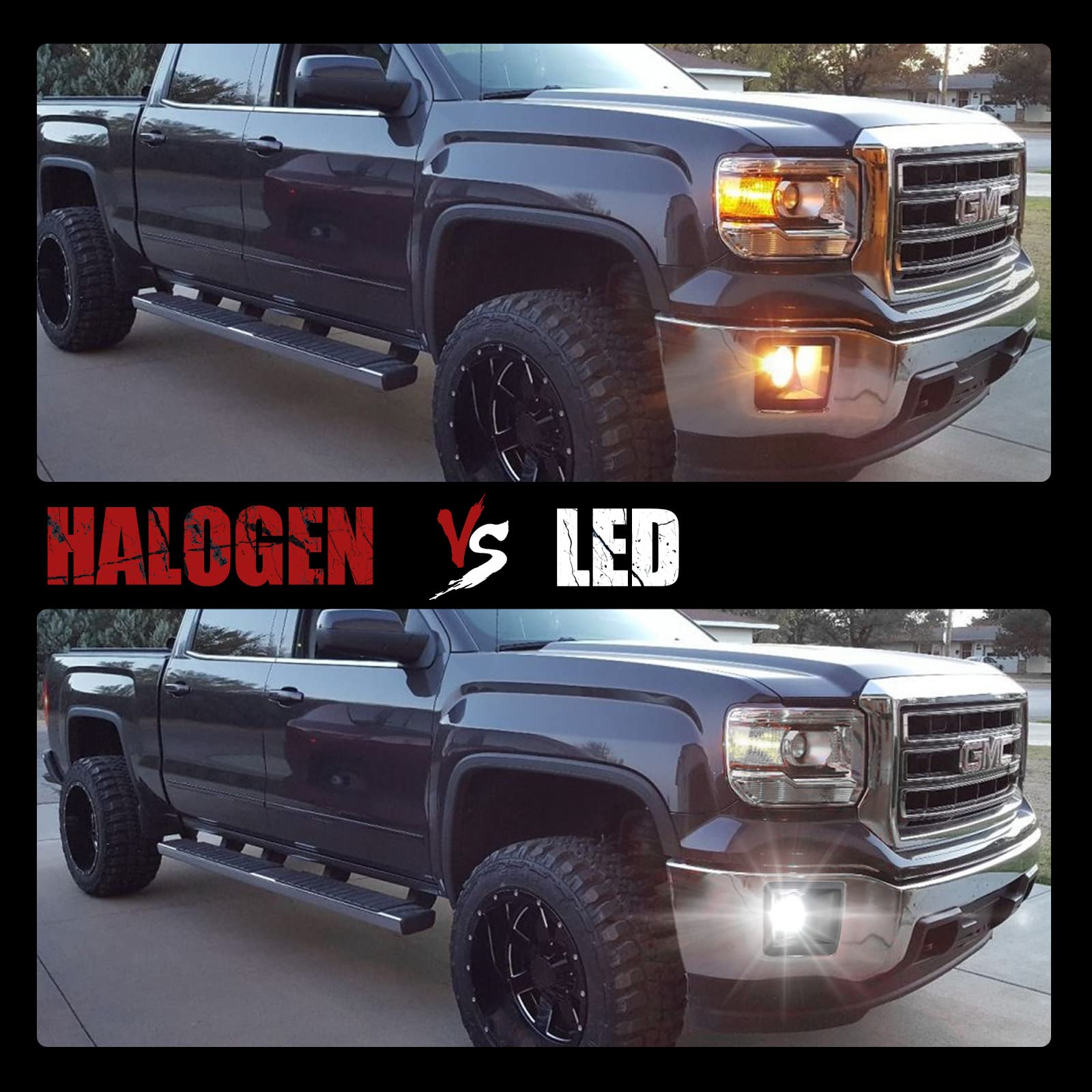 BUNKER INDUST LED Fog Light Kit for 2014-2015 GMC Sierra 1500 - DRL, ABS, Fog Lights & DRL