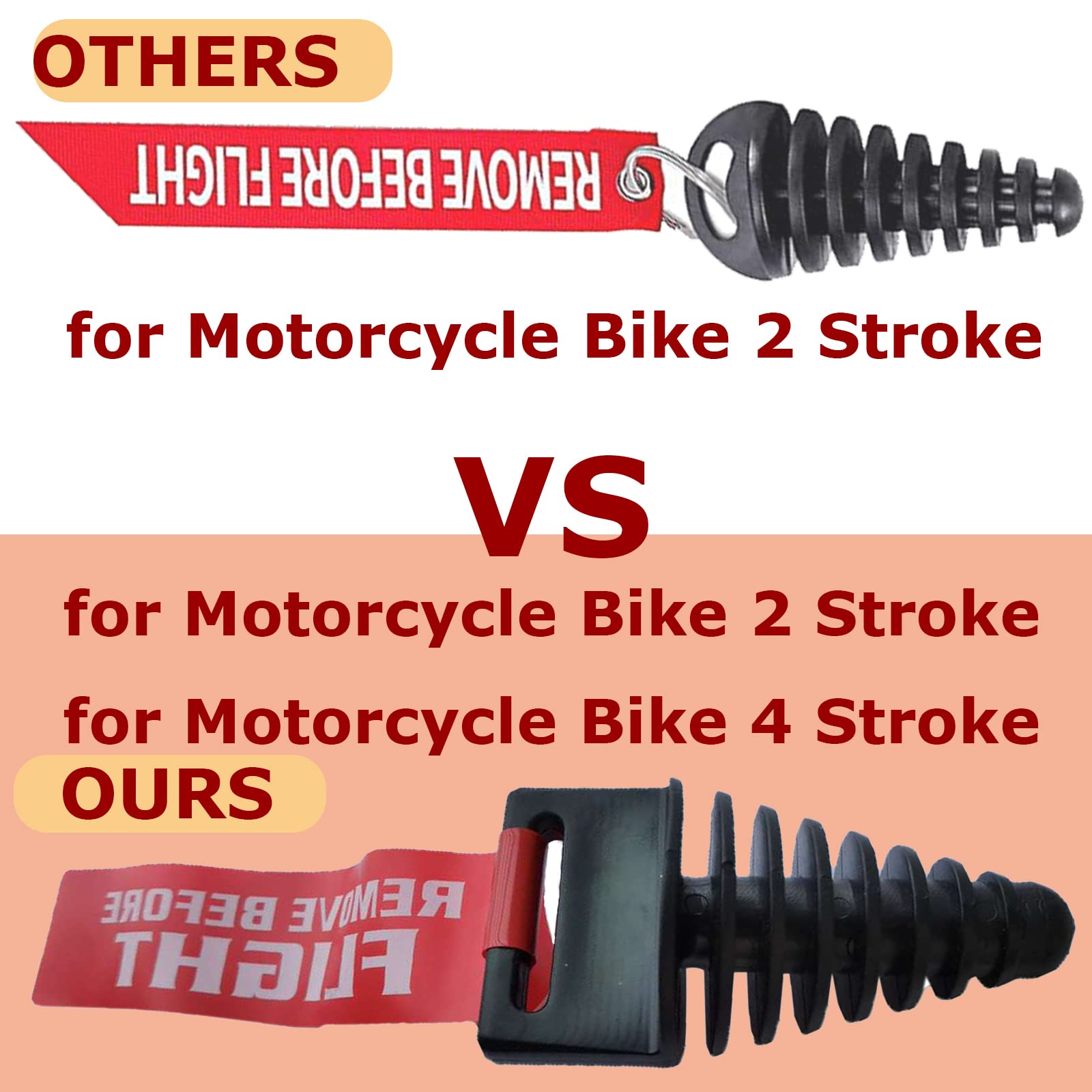 P1Tools Muffler Exhaust Wash Plug 0.8 ''to 2.2'', Rubber Exhaust Silencer Wash Plug for 2 Stroke and 4 Stroke Motorcycle Dirt Bi