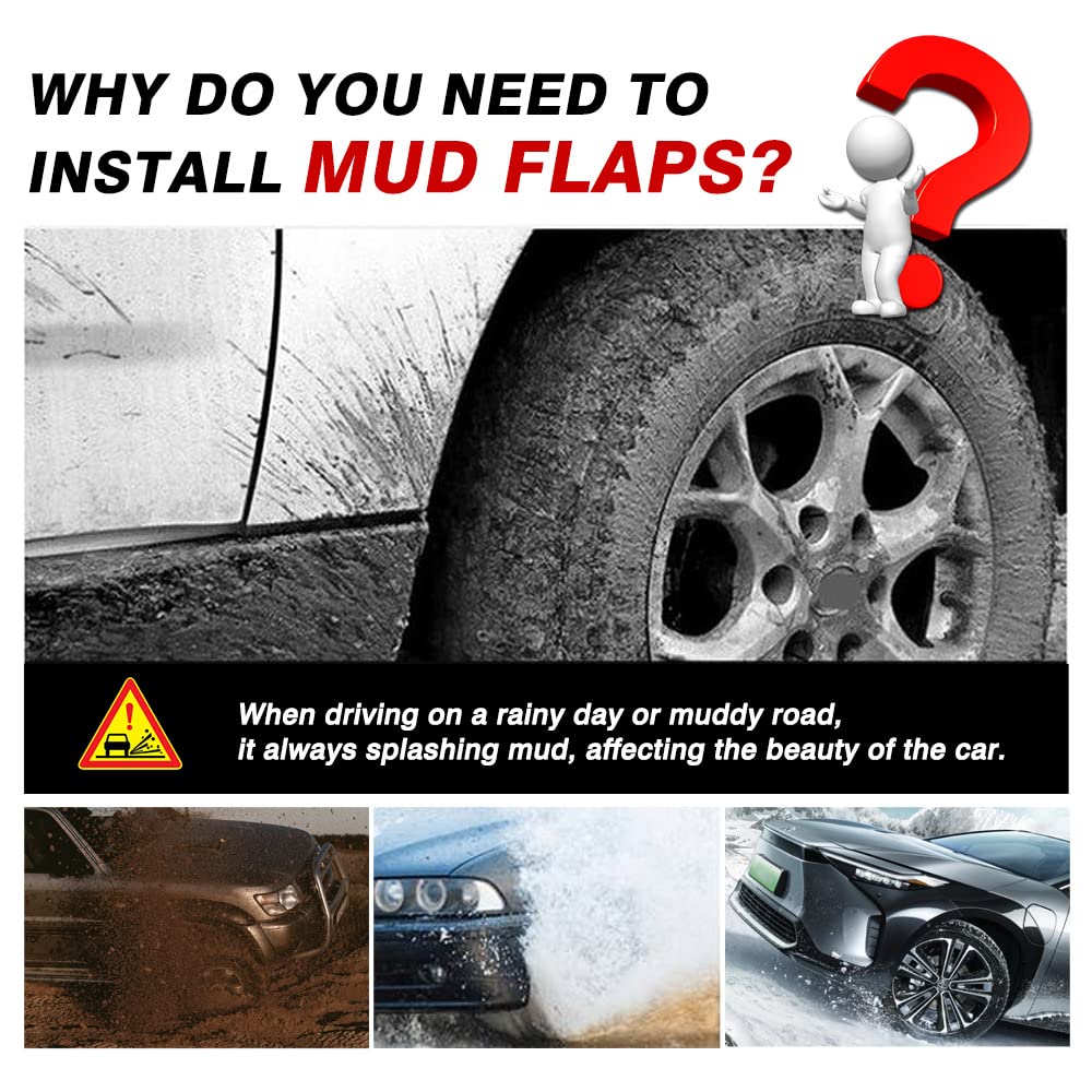Autorder Mud Flaps Splash Guards For 2023 2024 2025 Bz4X /Subaru Solterra Accessories Mudflap Fender Flares Front And Rear Mud G