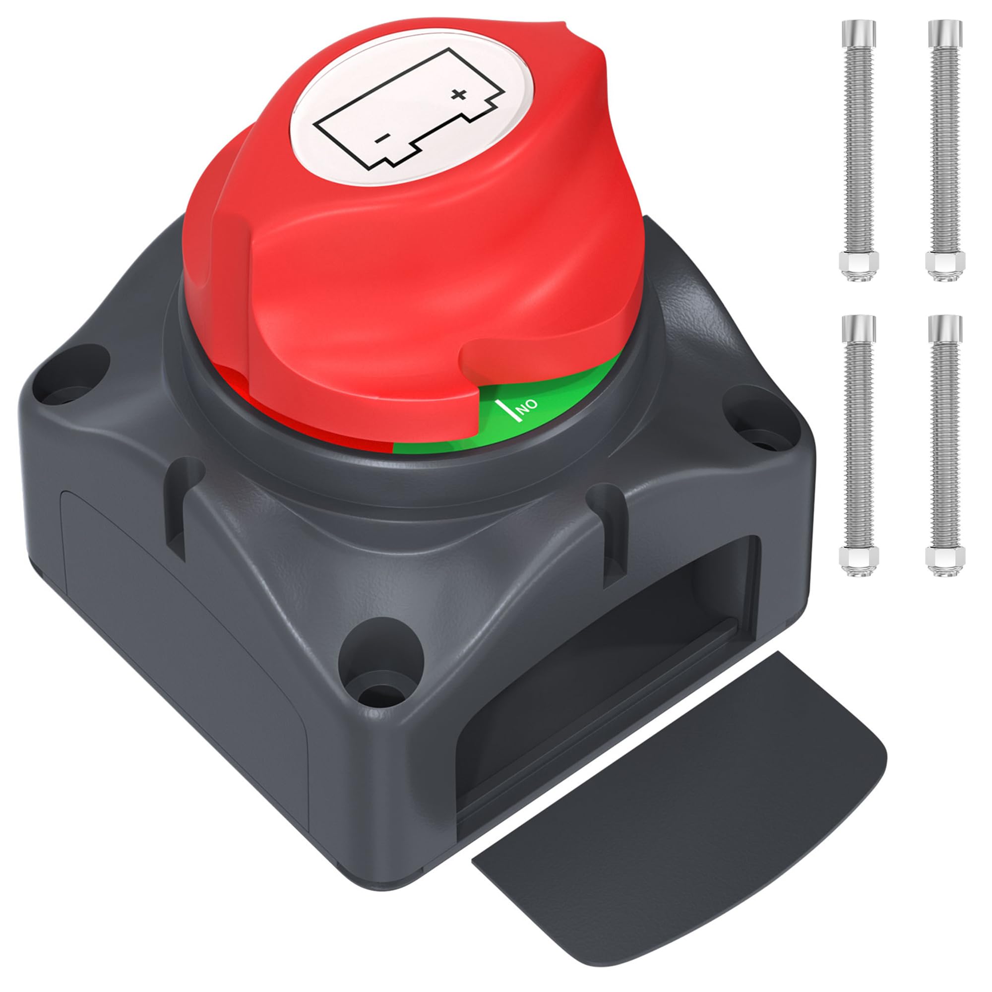 Joinfworld Battery Disconnect Switch 12V-48V Waterproof Marine Battery Cut Off Switch Master For Car Boat Rv Atv Utv Vehicles