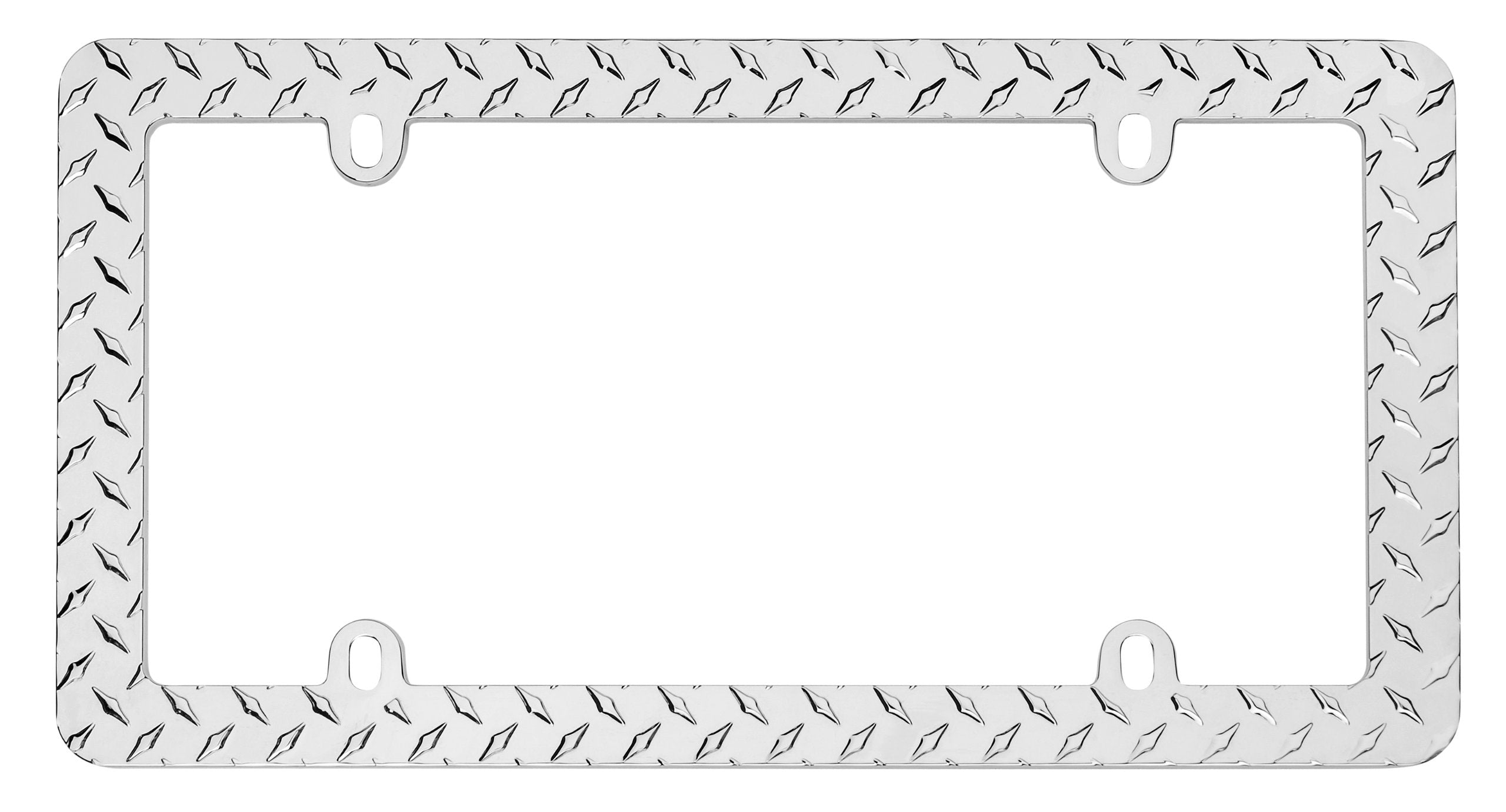 Cruiser Accessories 30830 Diamond Plate License Plate Frame, Chrome