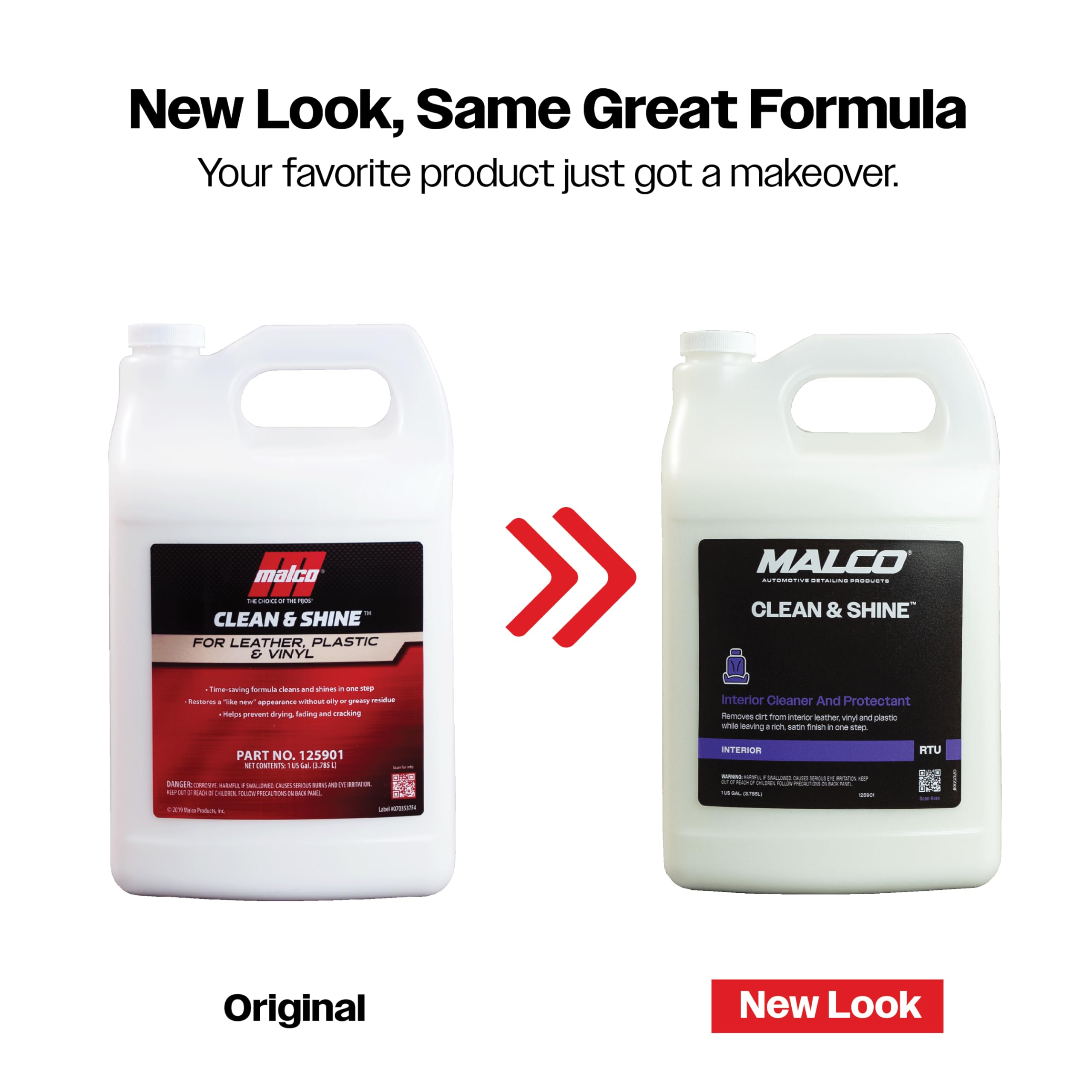 Malco Clean & Shine Interior Car Cleaner And Dressing – Restore Leather, Plastic And Vinyl Surfaces In Your Vehicle/Clean, Condition And Protect In 1 Simple Step / 1 Gallon (125901)