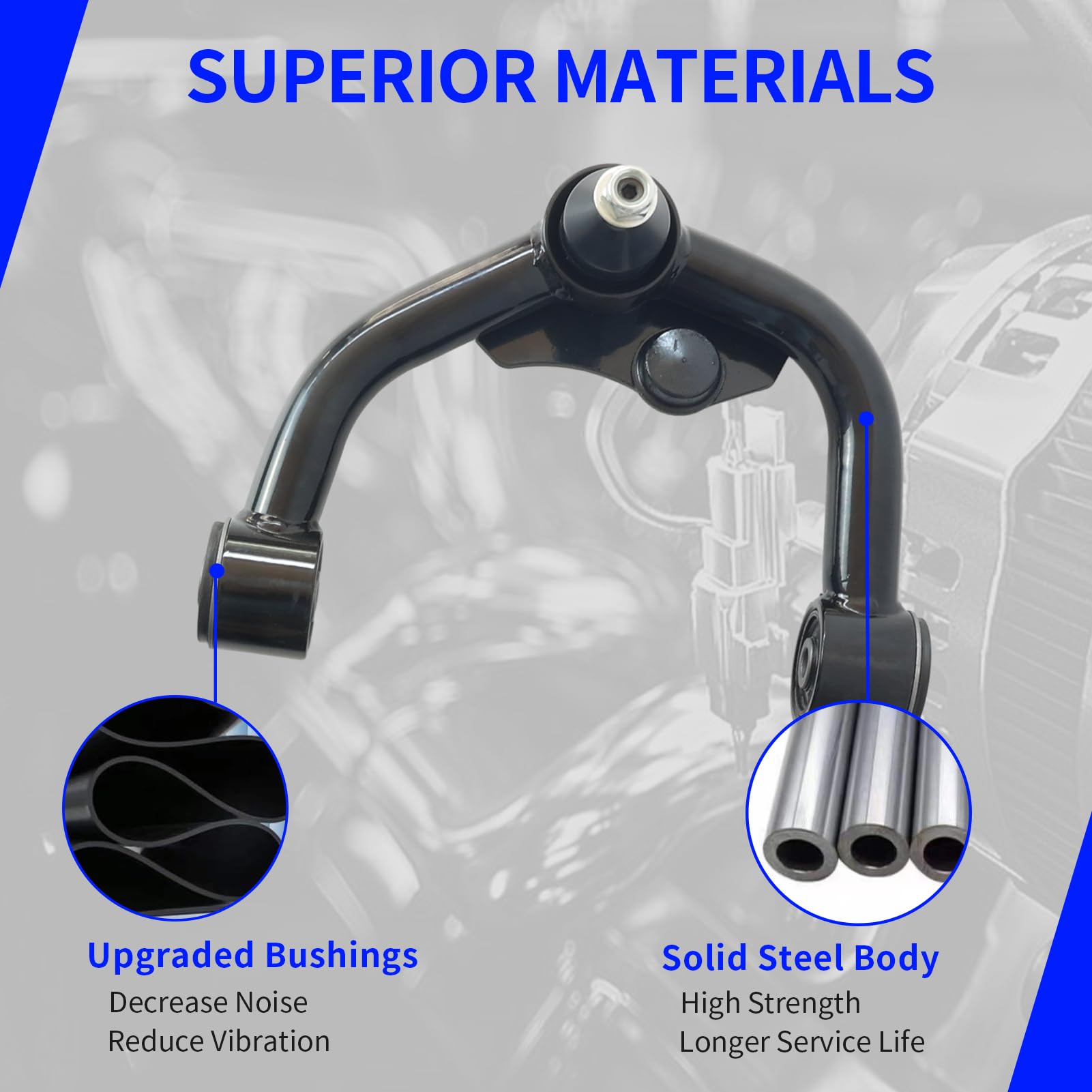 FUTAIHE Front Upper Tubular Control Arm 1-3'' Lift Fits For 2005-2016 Nissan Frontier, 2005-2021 Pathfinder, 2005-2016 Xterra, S
