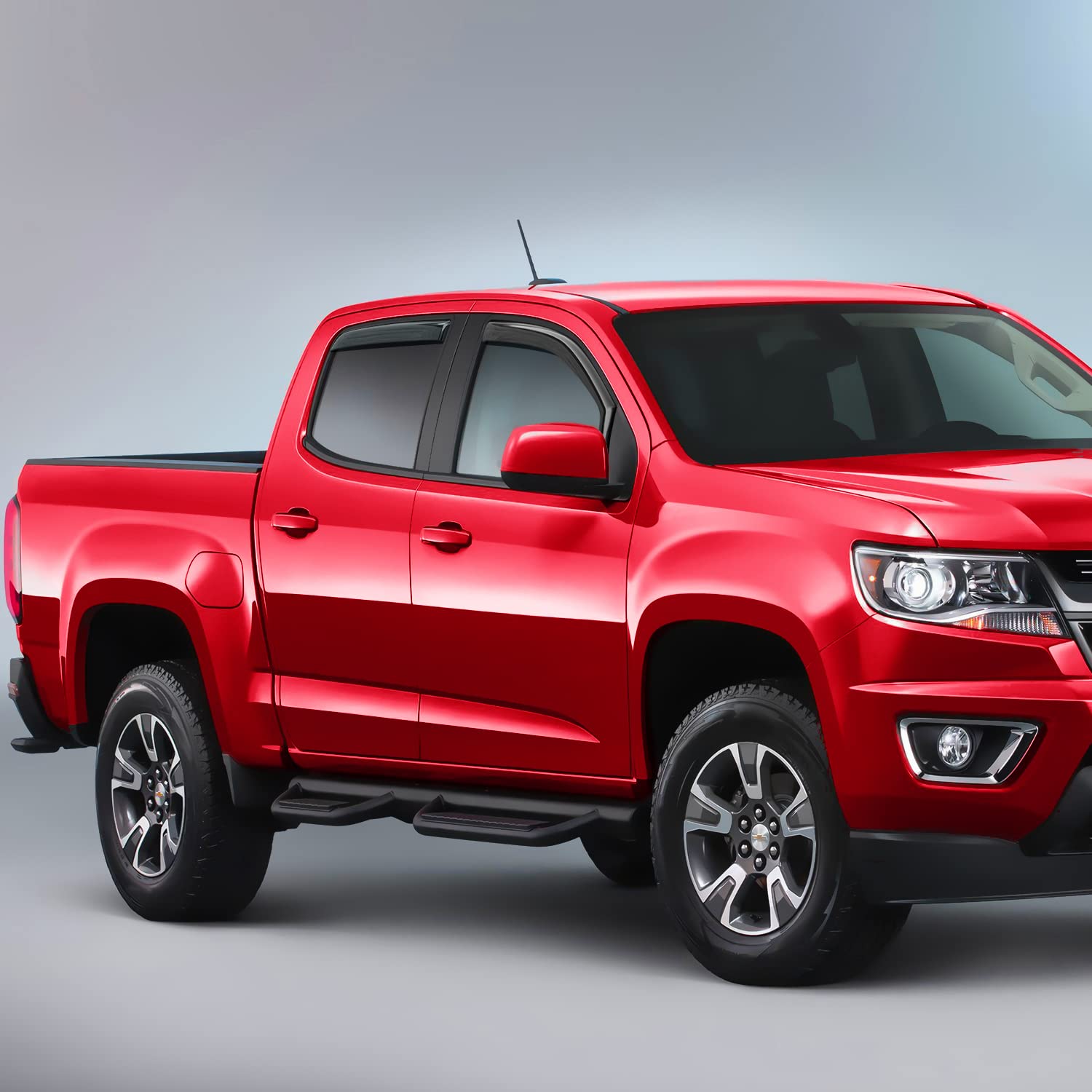 Voron Glass In-Channel Extra Durable Rain Guards For Trucks Chevrolet (Chevy) Colorado/Gmc Canyon 2015-2022 Crew Cab, Window Def