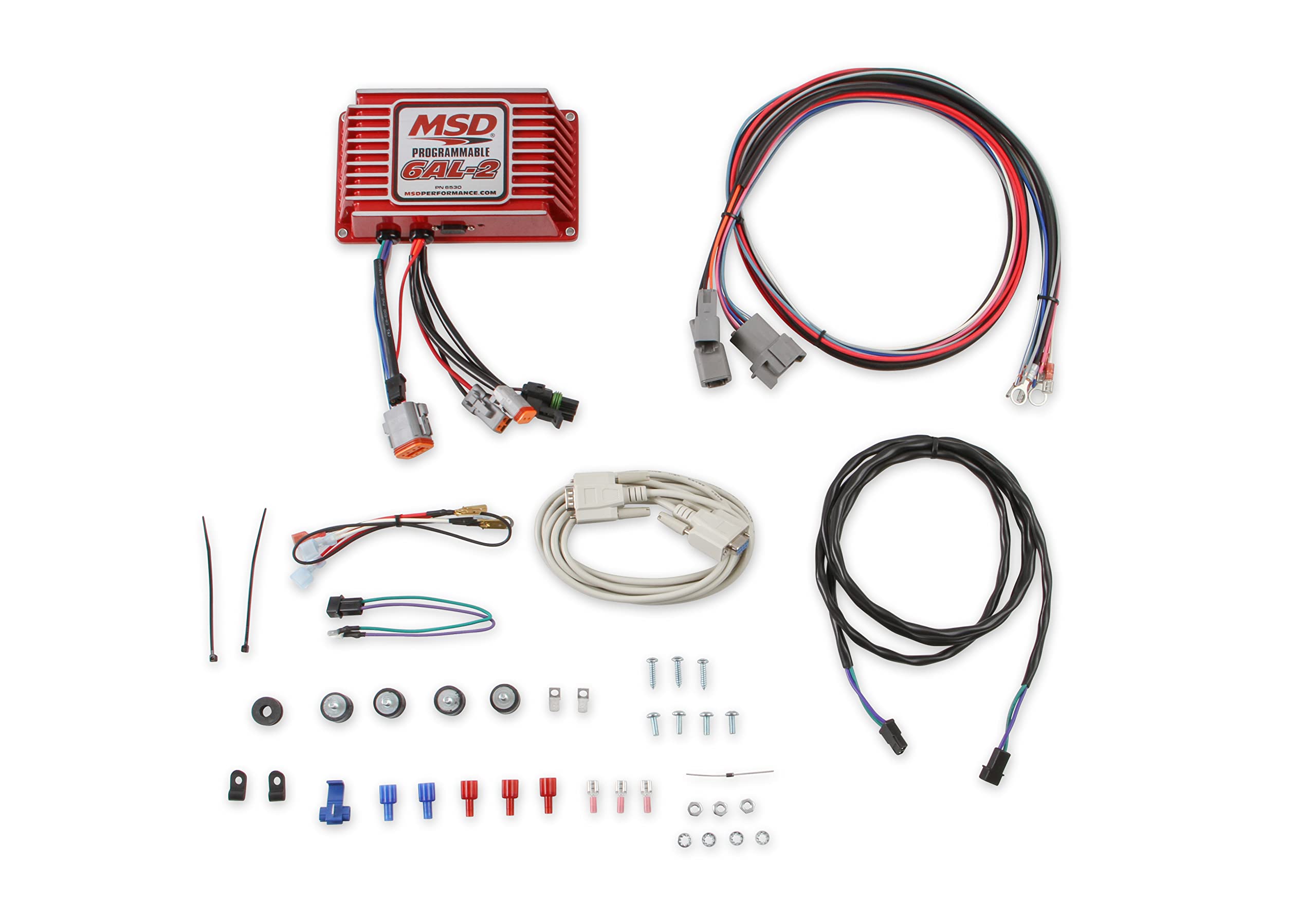 MSD 6530 Digital Programmable 6AL-2 Ignition Control Unit, Red, Plastic, No Size