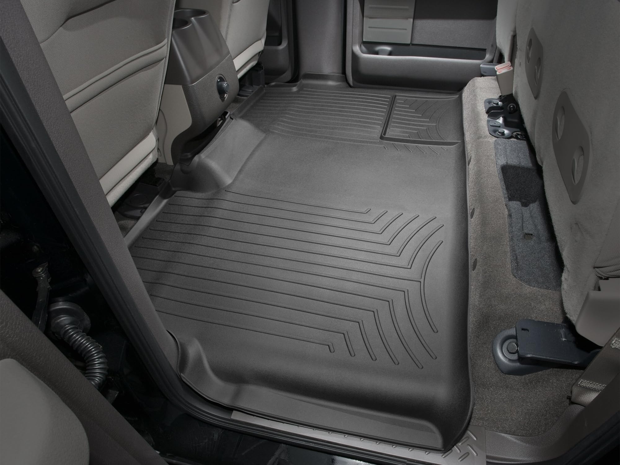 WeatherTech Custom Fit FloorLiners for Ford F-150, F-150 SVT Raptor - 2nd Row (441793), Black