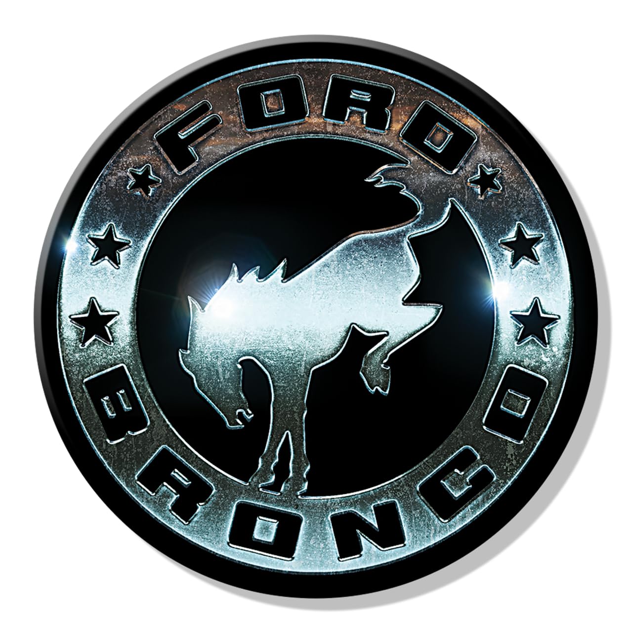 Desperate Enterprises Ford Bronco 66 Neon Refrigerator Magnet - Funny Fridge Magnets for Work, Home & School - Made in The USA
