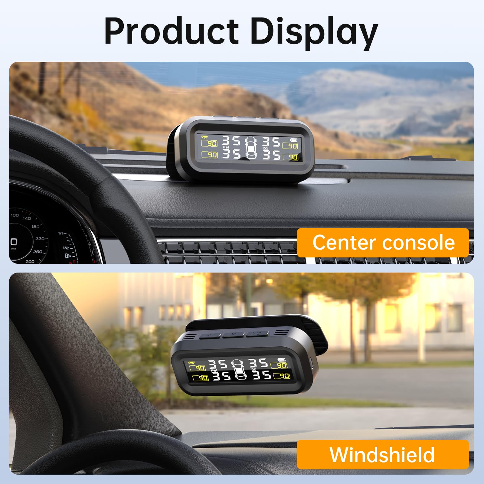 SEACOT SEACOT Solar TPMS Tire Pressure Monitoring System - Professional Edition (0-87 PSI), 4 Sensors, Solar and USB Charging, L