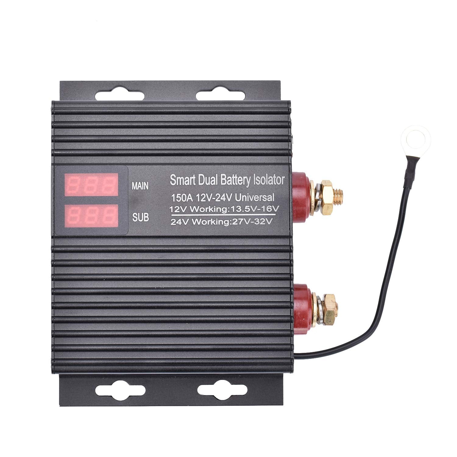 150 Amp Dual Battery Smart Isolator Universal 12V/24V Voltage Sensitive Relay for ATV, UTV, RV, Truck, SUV Off-Roader Vehicle, H