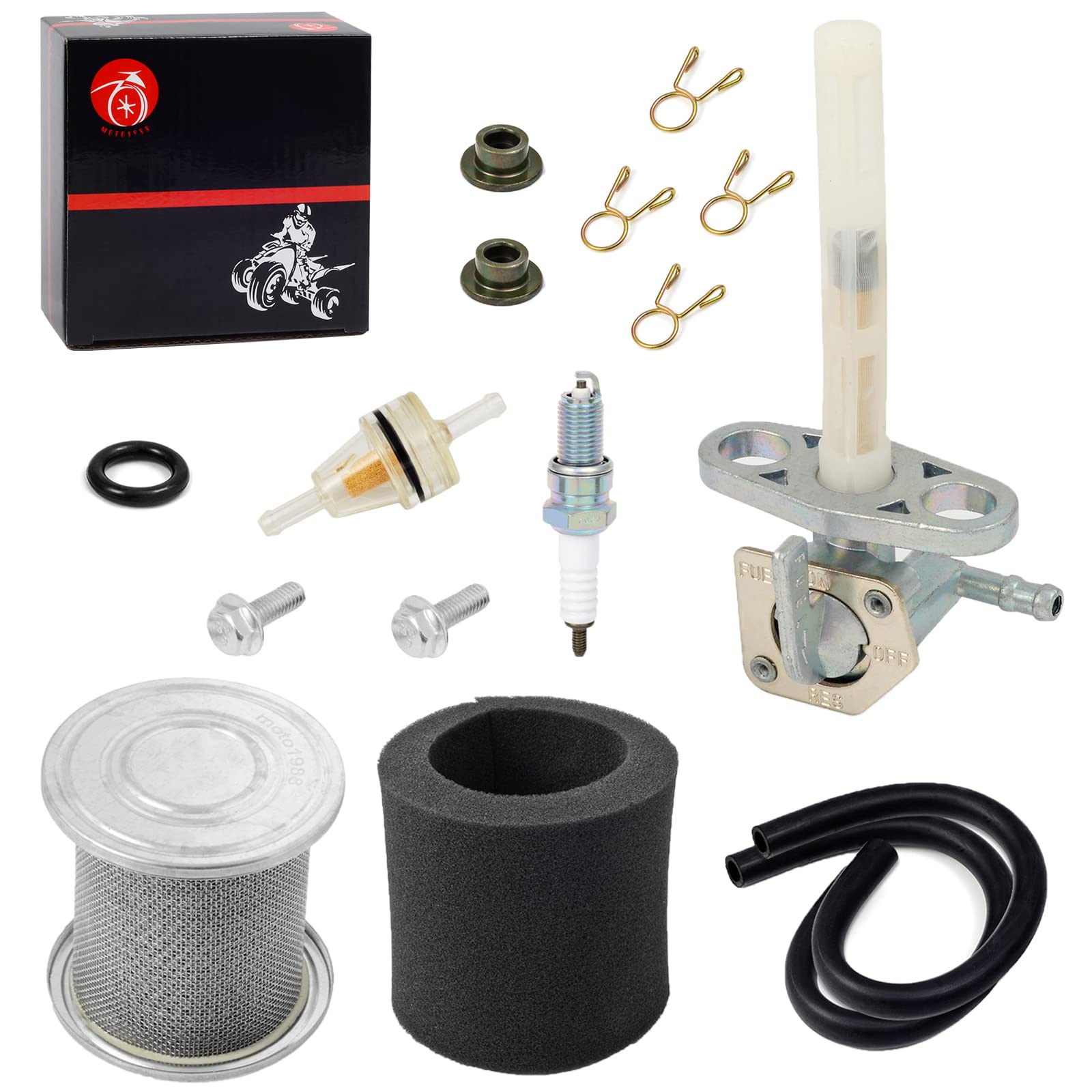Air Filter Holder Kit + Fuel Valve Petcock Kit For Honda Xr80R Xr100R Crf80F Crf100F 1985-2013