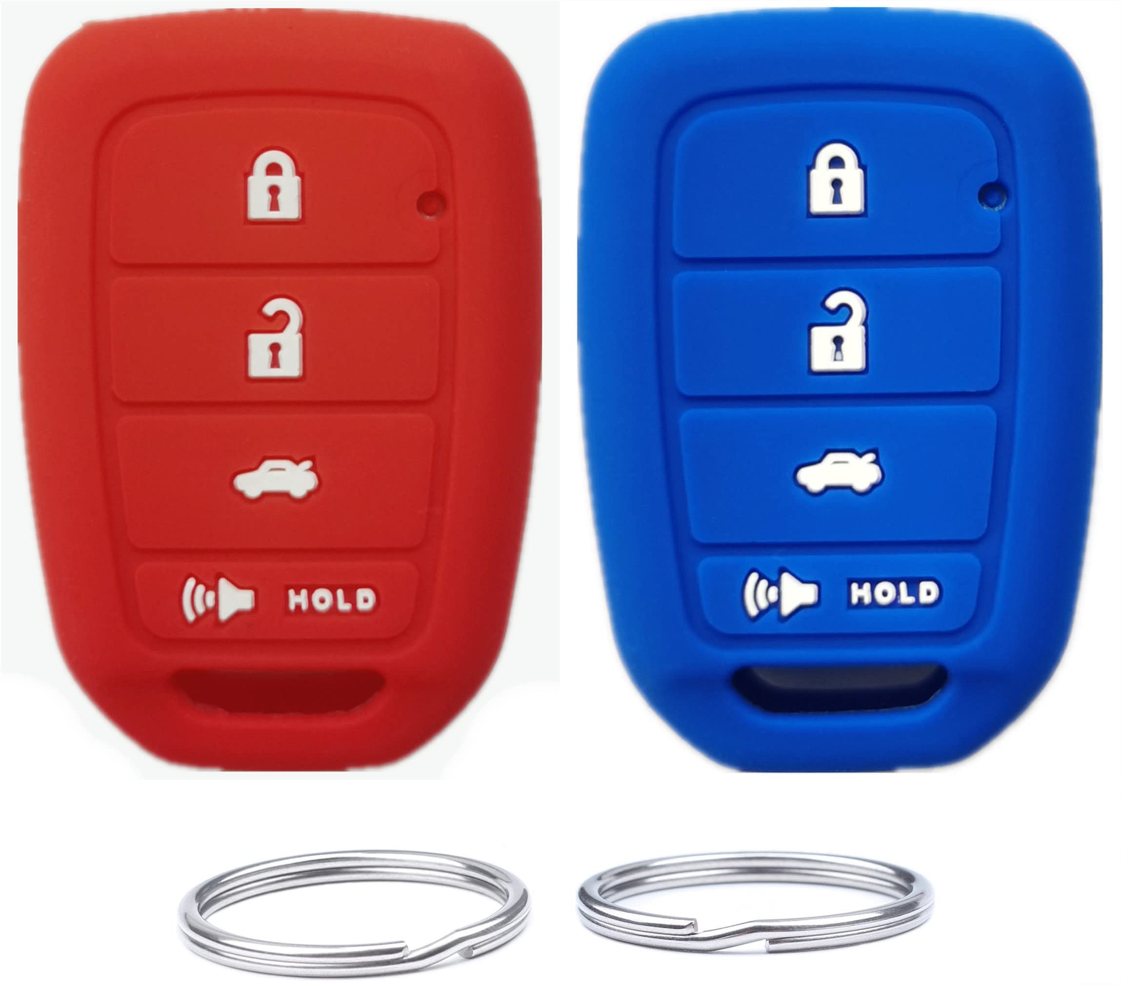 Silicone Key Fob Cover Case Compatible With Honda Accord Civic Crosstour Cr-V Hr-V.Part Number:Mlbhlik6-1Ta (Only Fit Straight K