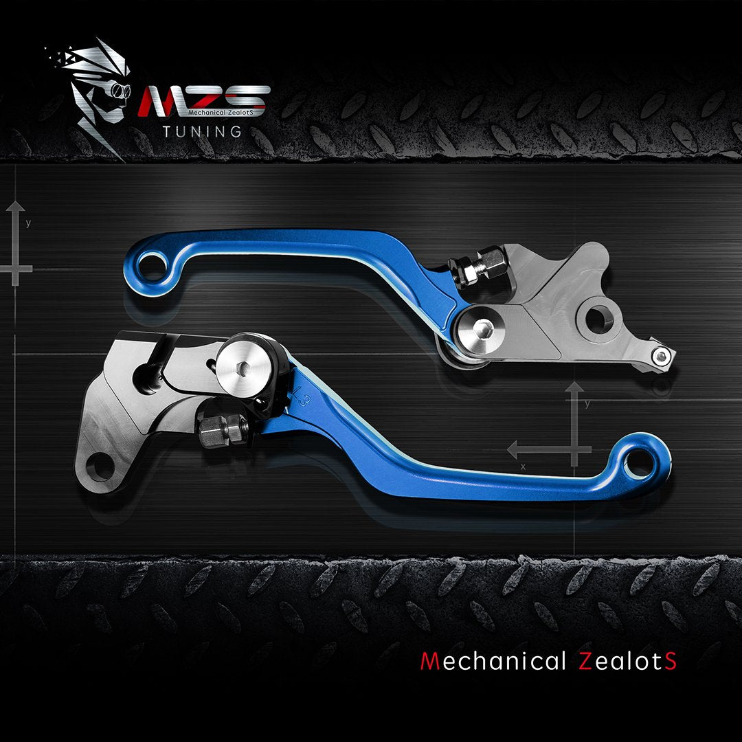 Mzs Blue Dirt Bike Brake Clutch Levers Pivot Compatible With Ttr230 2005-2024 / Yz80 Yz85 2001-2014 / Rm85 2005-2023 / Rm125 Rm2