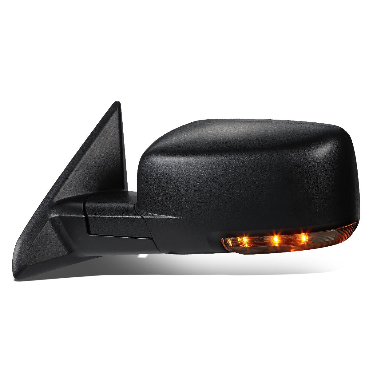DNA Motoring TWM037OET888BKL Left Driver Side Powered Heated Defroster Towing Mirror W/Turn Signal+Puddle Light Compatible