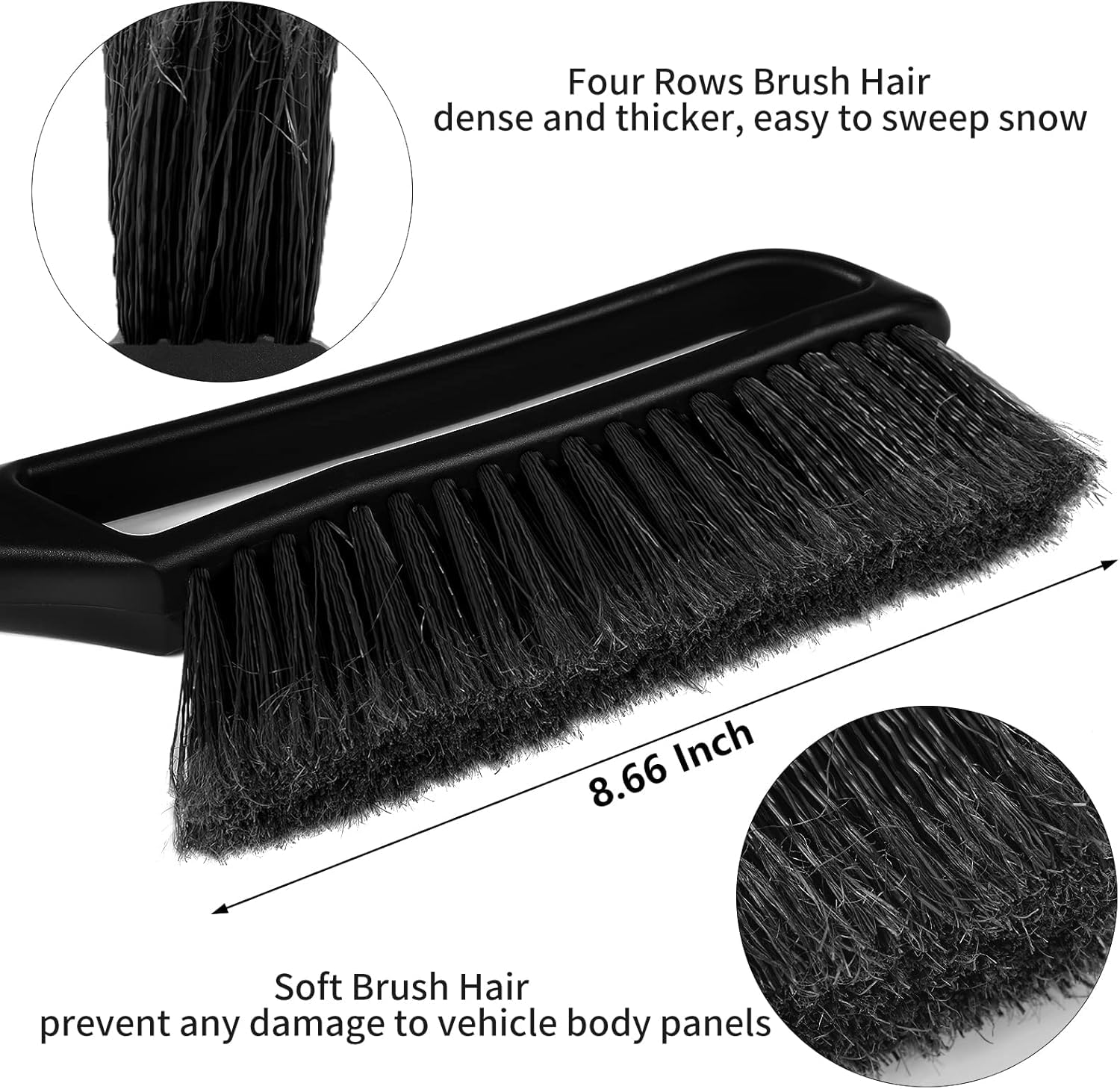 Foval 27 '' Ice Scraper Snow Brush, Wider Snow Scraper(4.73 '' Width) Snow Removal Car Brush With Comfortable Foam Grip For Cars