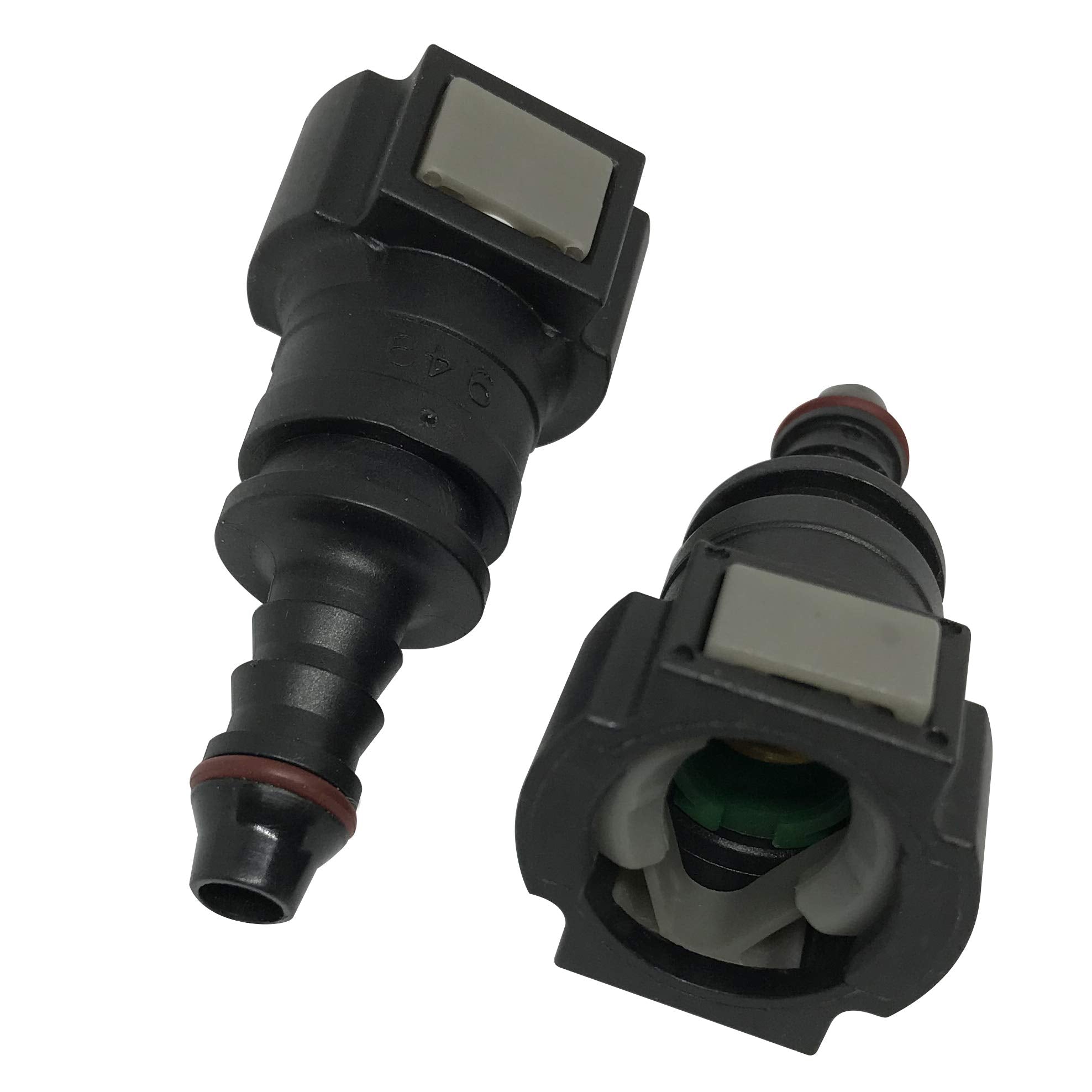 Female Bundy To Hose Barb Fuel Line Connector Quick Release Straight For 3/8 Steel To 1/4 Id 5/16 Od Nylon Hose