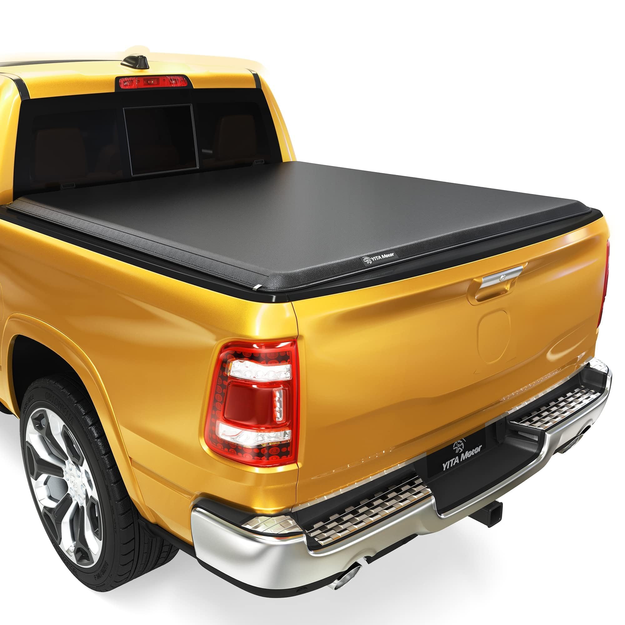 Yitamotor Soft Roll Up Truck Bed Tonneau Cover Compatible With 2003-2024 Dodge Ram 2500 3500, Fleetside 8 Ft Bed Without Rambox