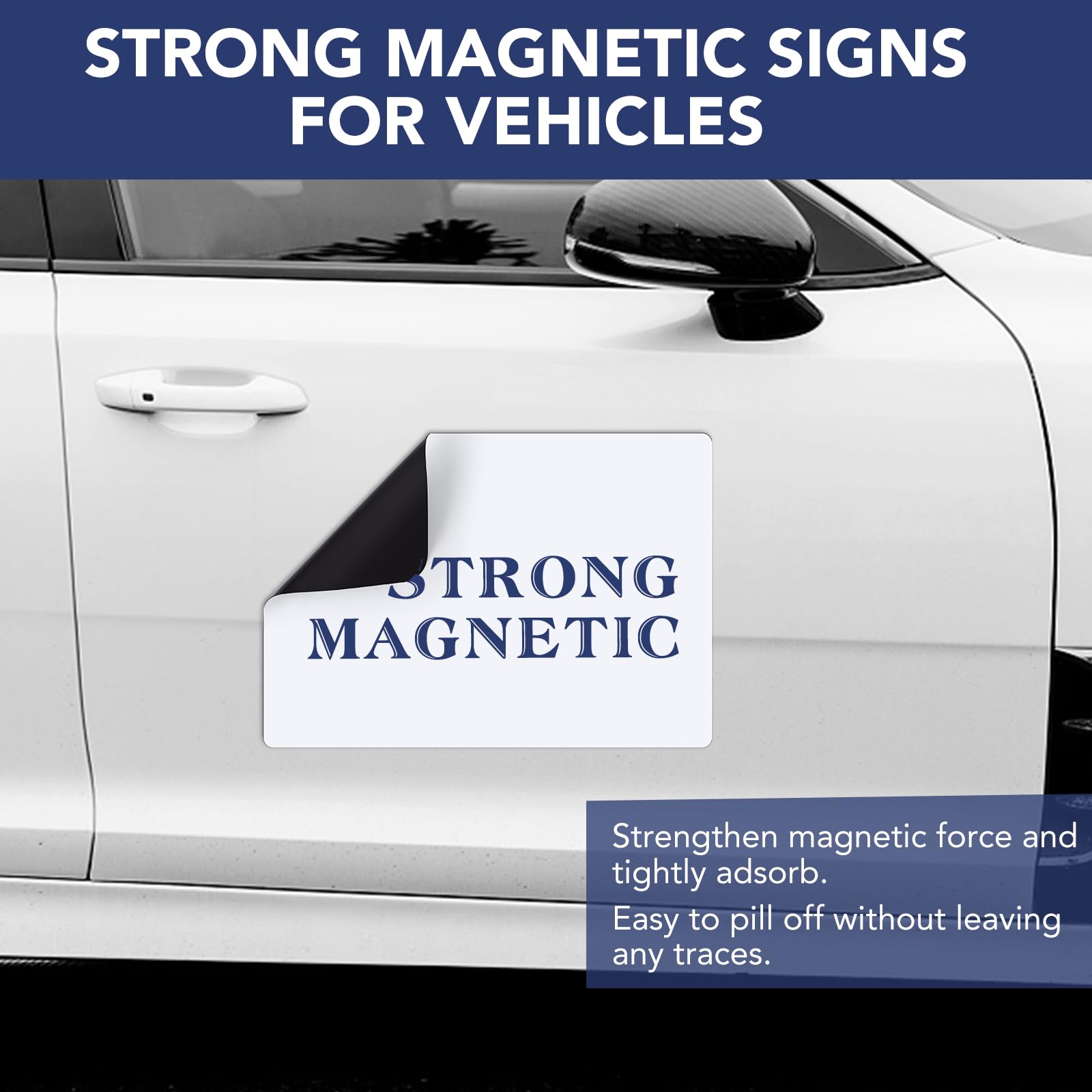 Diymag 4Pcs Blank Car Magnets,17X12 Inch Car Door Magnets Set Signs Rounded Corners Flexible Magnetic Bumper Sticker To Advertis