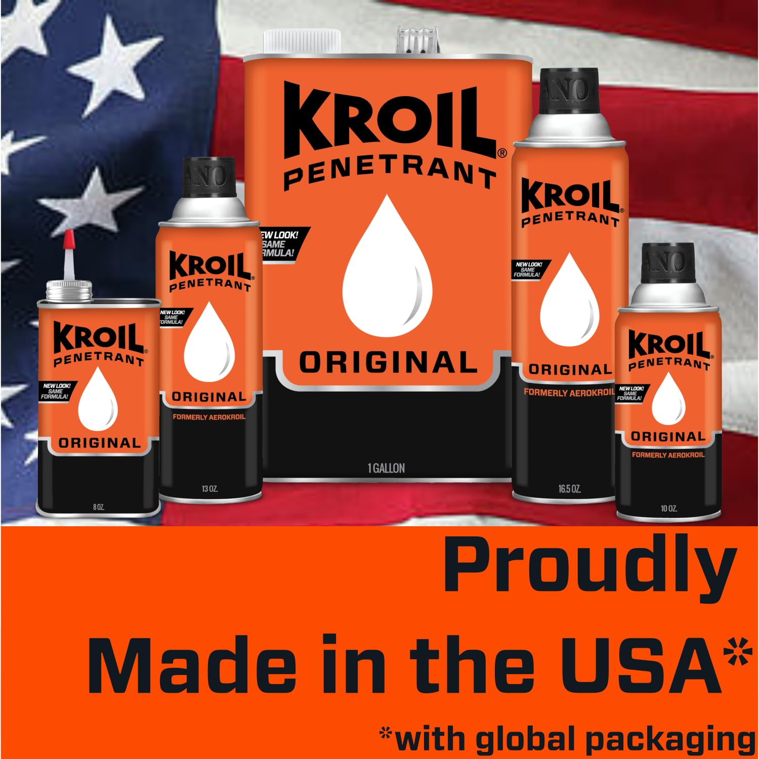 Kroil Original Penetrating Oil (Liquid-1 Gallon Can-Single) | Penetrant for Rusted Bolts, Metal, Hinges, Chains, Moving Parts |