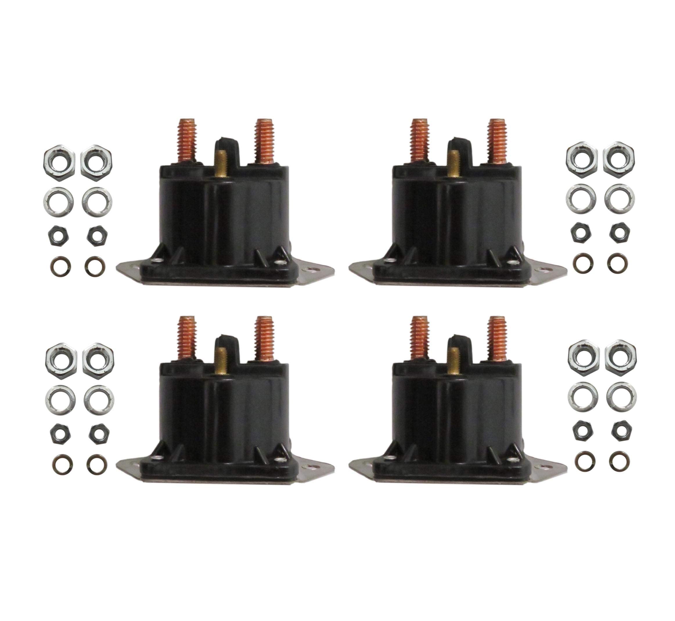 Premium 4 X Solenoid For Warn 72631 28396 Switch Relay M6000, M8000, M8000S, Xd9000, Xd9000I, 9.5Ti, Vr 8000, 10000, 12000, 16.5