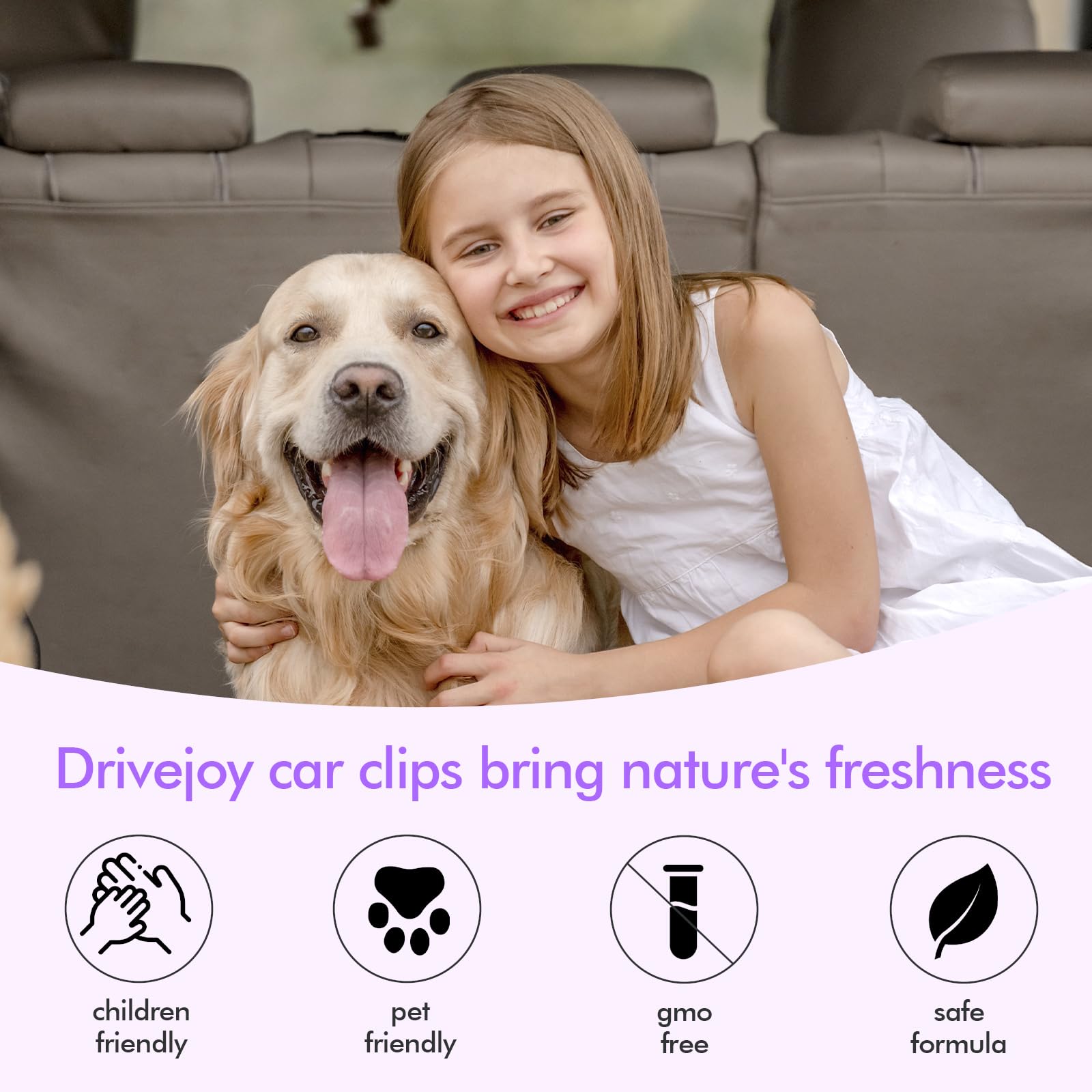 Car Air Freshener Vent Clips, 12 Pack, 6 Vanilla, 6 Lavender, Provides Long-Lasting Scent, Up to 360 Days, Car Fresheners