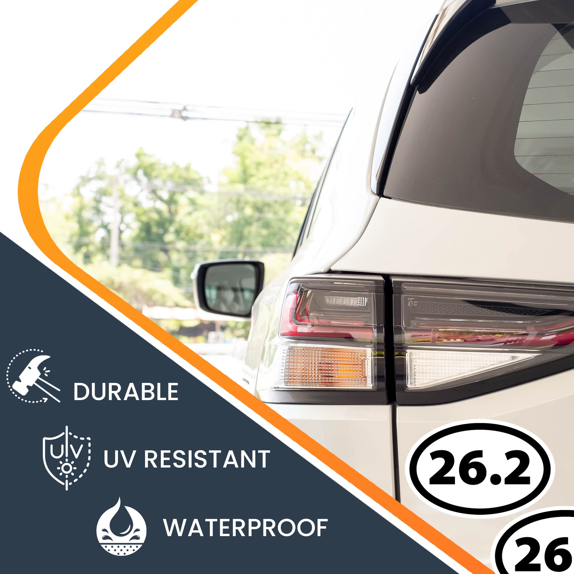 Magnet Me Up 26.2 Marathon Car Magnet Decal, Black Oval, 4X6 Inches, Heavy Duty Automotive Magnet For Car, Truck, Suv, Or Any Ot