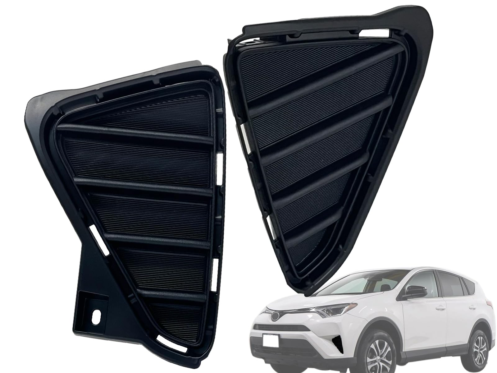Auto Parts Avenue APA Replacement Front Fog Light Opening Hole Insert Cover for 2016 2017 2018 RAV4 Passenger Right and Driver L
