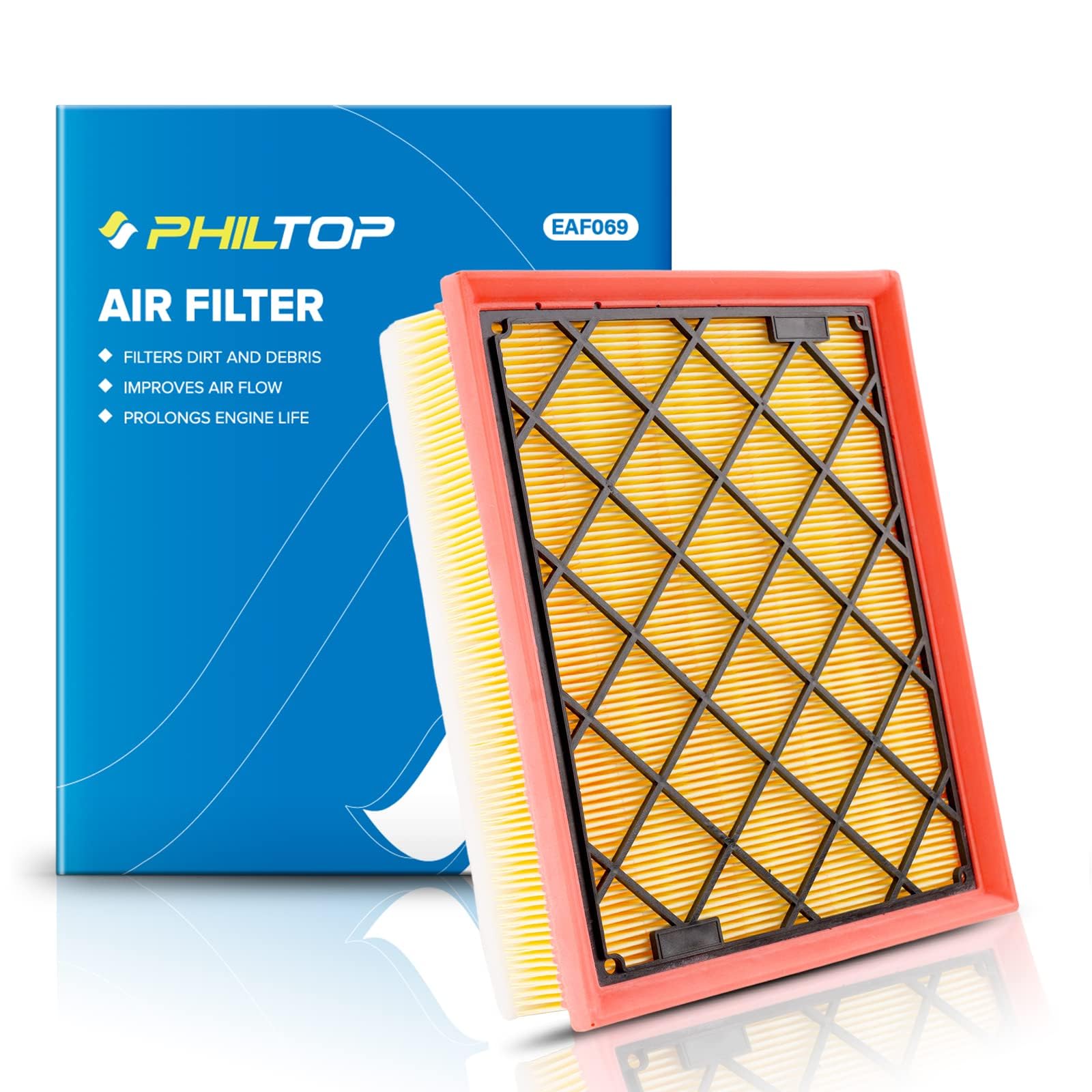 PHILTOP Engine Air Filter CA11480 Replacement for Ford Fusion 2013-2020, Edge 2015-2024, GT 2017-2022 & Lincoln Continental 2017
