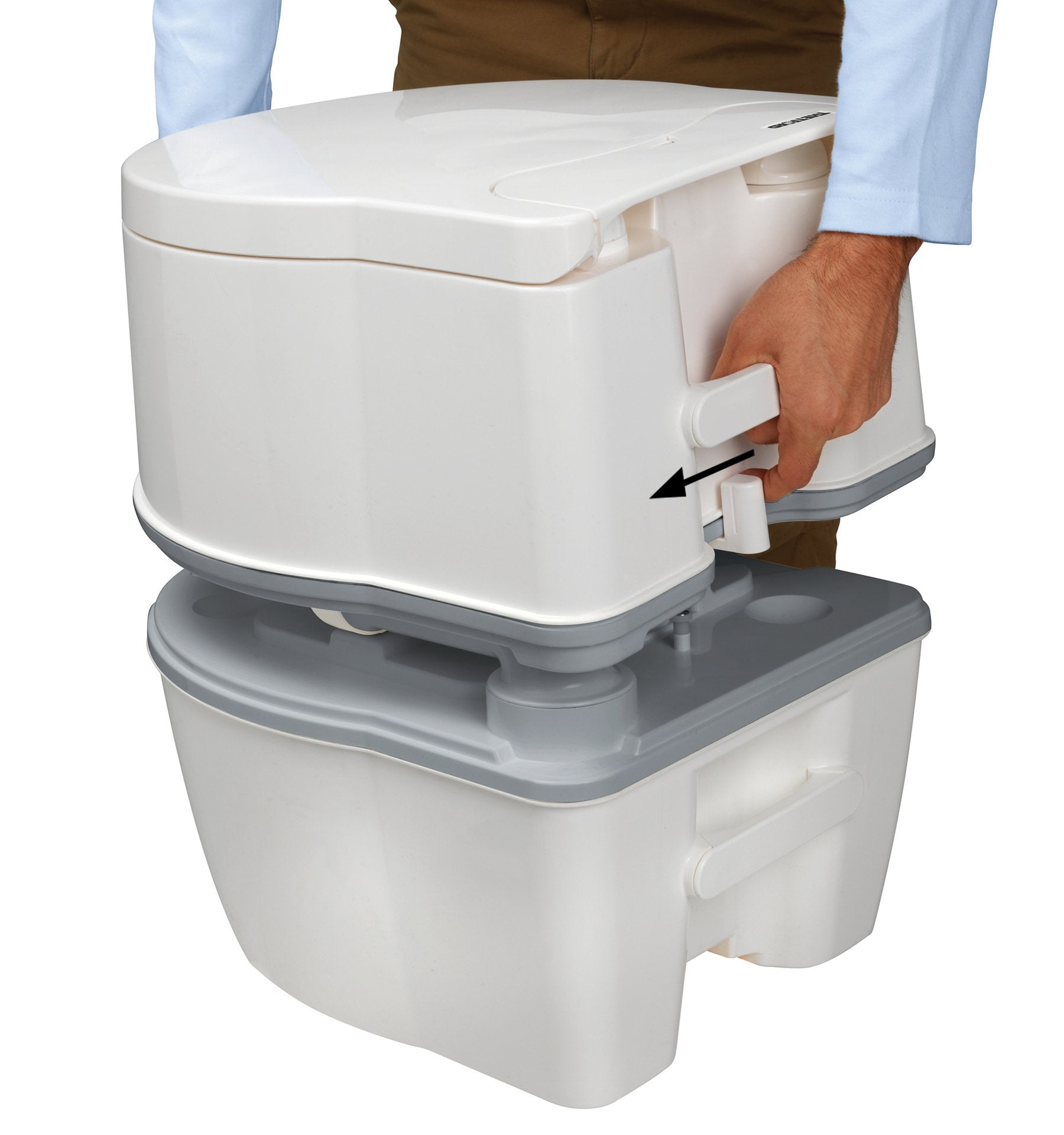 Porta Potti 92360 Portable Toilet - Gray Compact Design for RVs & Camping