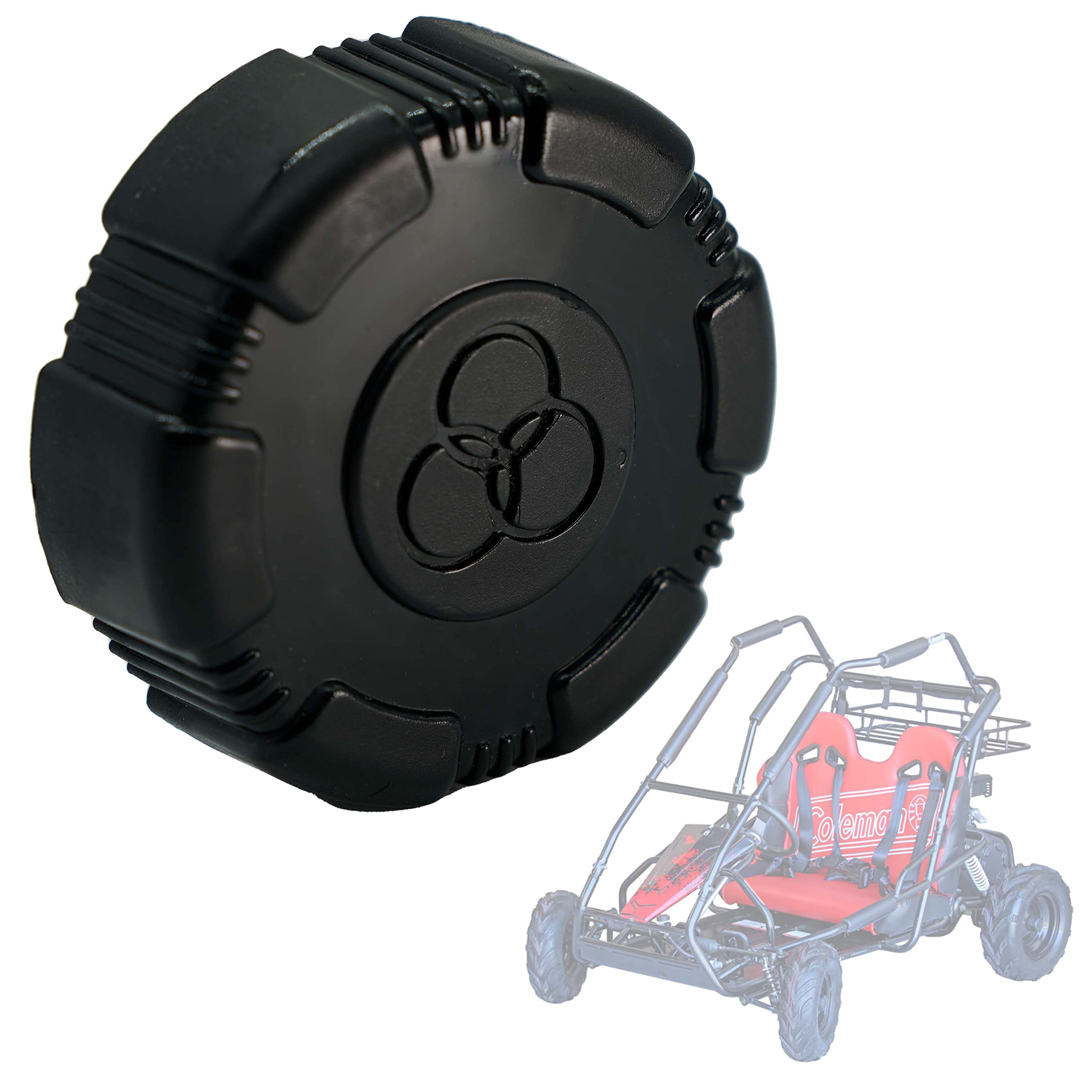 JMCHstore Vent Go kart Thread Gas Cap For Coleman KT196, Hammerhead GTS 150 150cc, Screw on Gas Lid TrailMaster Blazer MID XRX 1