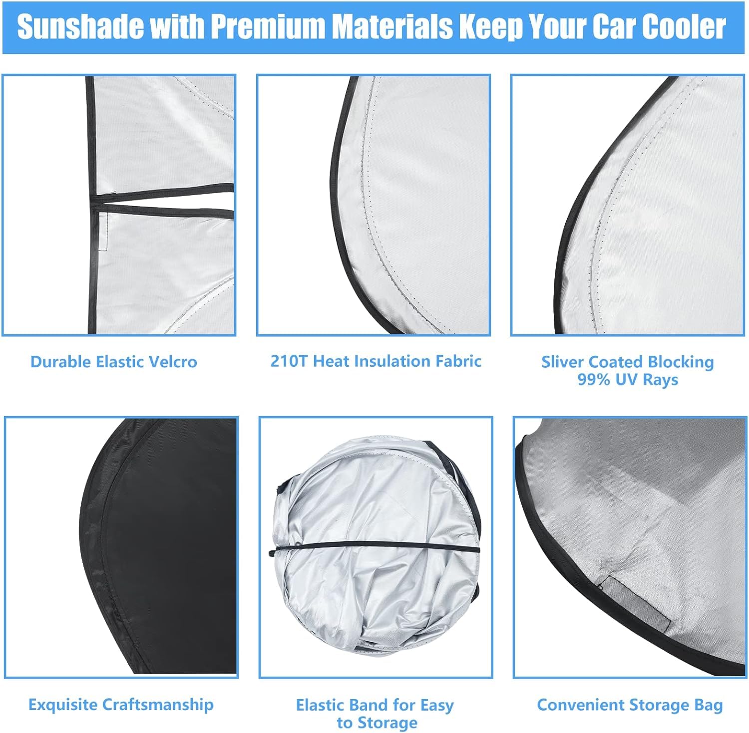 Windshield Sun Shade Custom Fit Ford F150 2021-2025 F-150 Lariat, King Ranch, Platinum, Xl Xlt Limited Raptor Truck Accessories