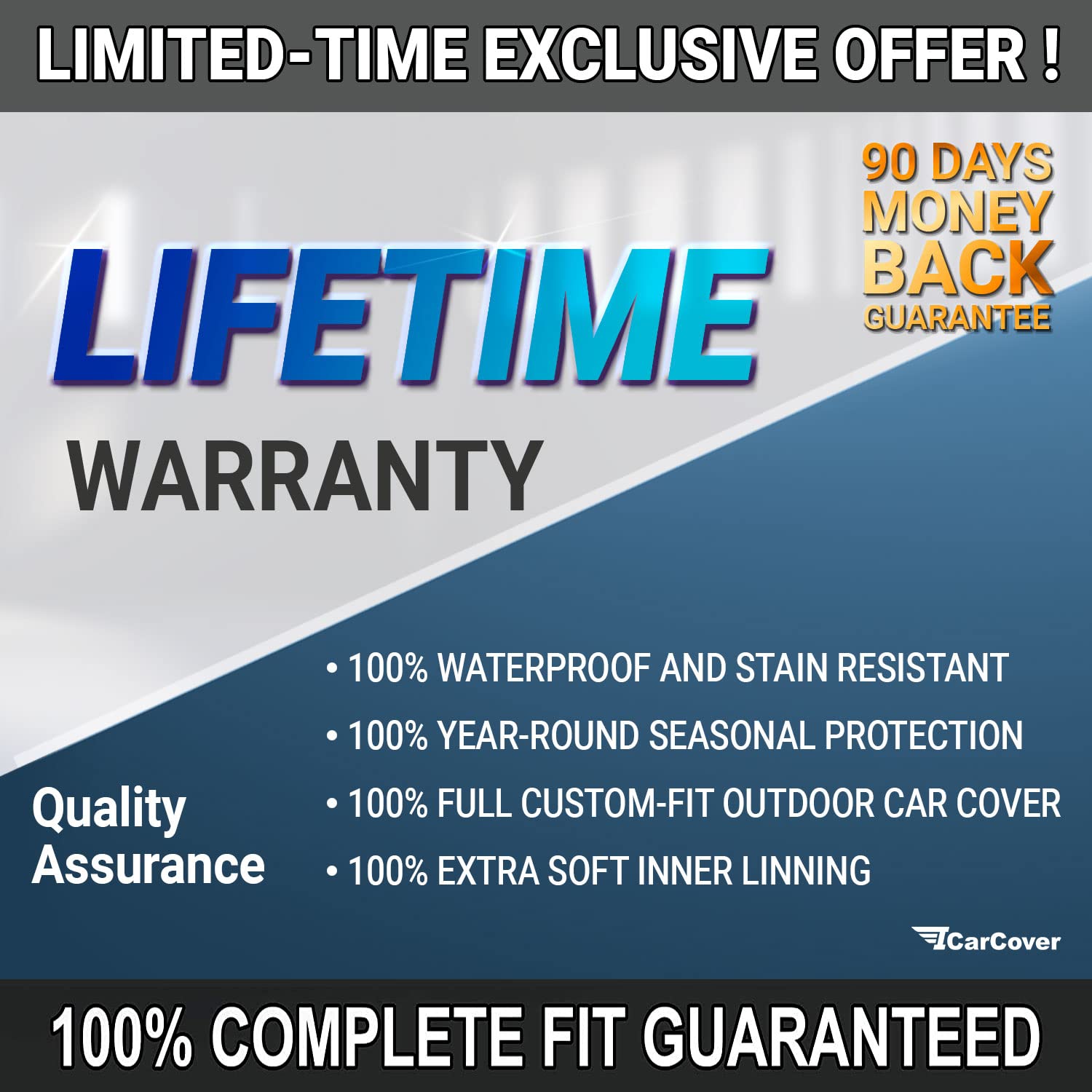 Icarcover Custom Car Cover For Volkswagen Karmann Ghia, Waterproof All Weather Rain Snow Uv Sun Hail Protector For Automobiles,