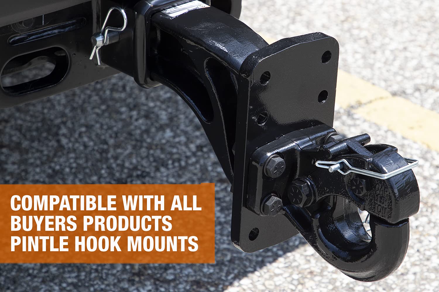 Buyers Products 10040 15 Ton Pintle Hook W/ Mounting Kit, Mgtw 30,000 Lbs, 6,000 Lbs Mvl Pintle Hitch