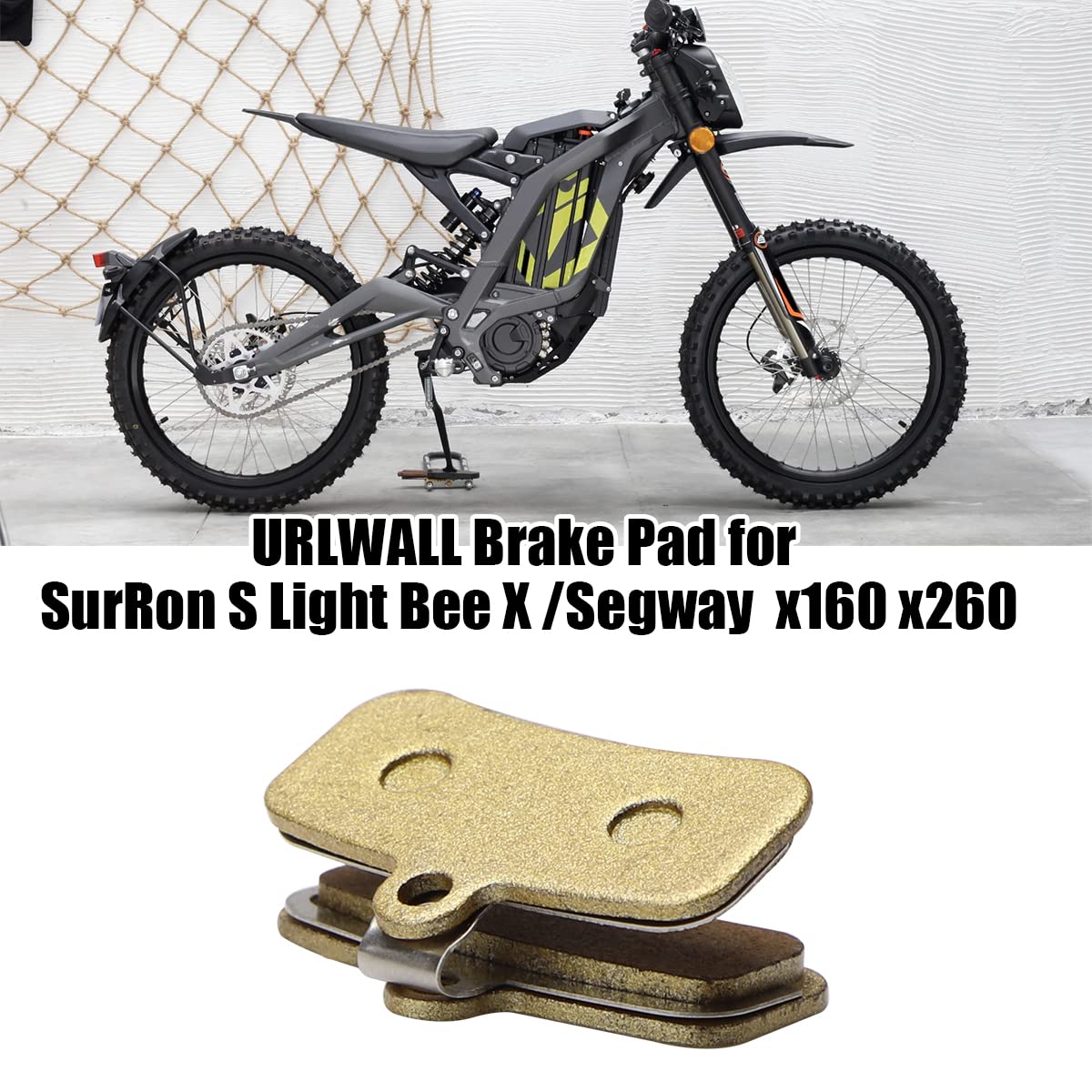 URLWALL Brake Pad for Sur Ron Sur-Ron Light Bee X and S Segway X160 X260 Talaria Sting MX3 R MX4, Rear Front Disc Brake Pads Dur