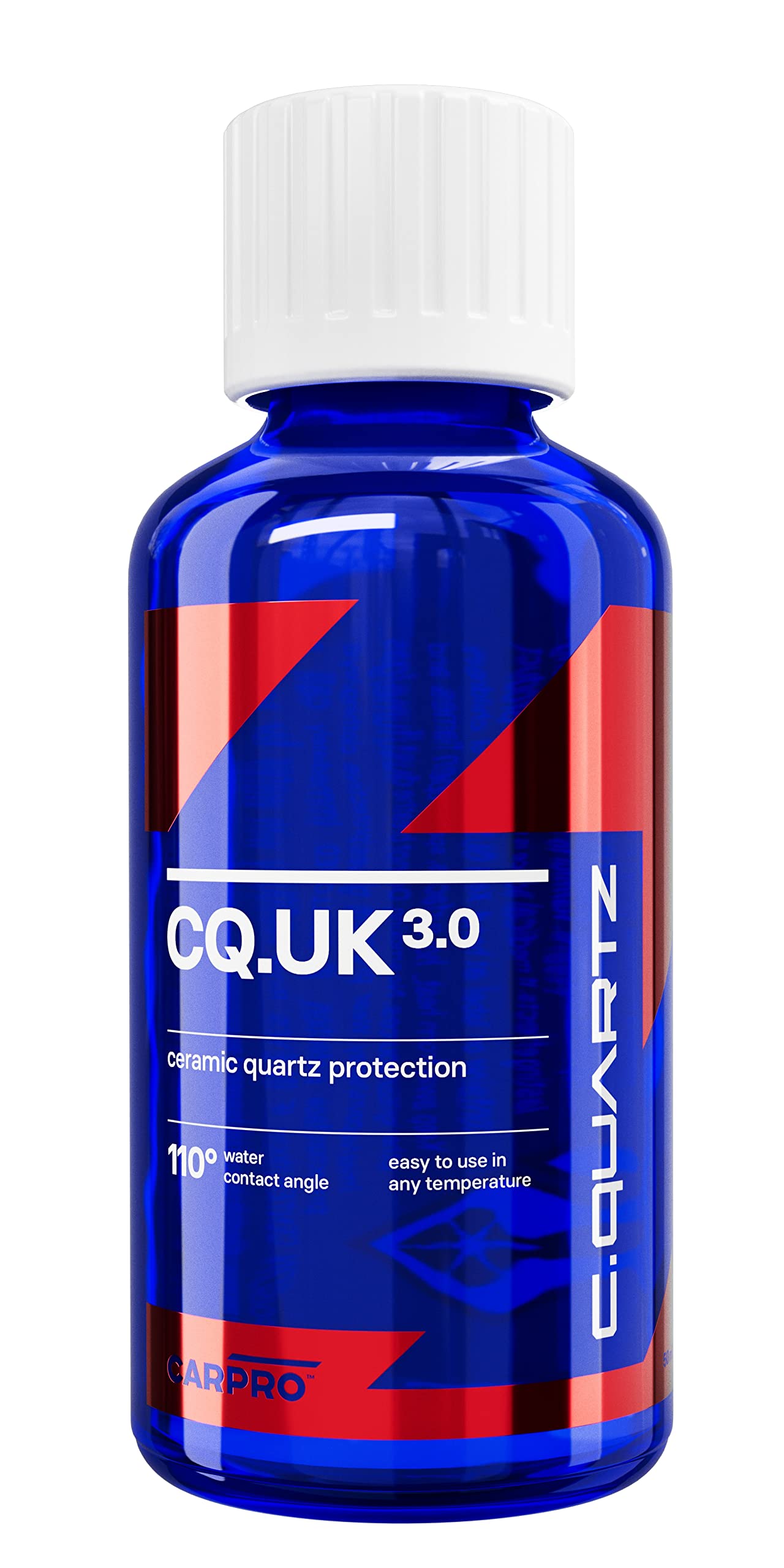 CARPRO CQUARTZ UK 3.0 Ceramic Coating - 50ml Kit, Clear, Quartz Based, Bonds to Paint, Glass, Metal, and Plastic