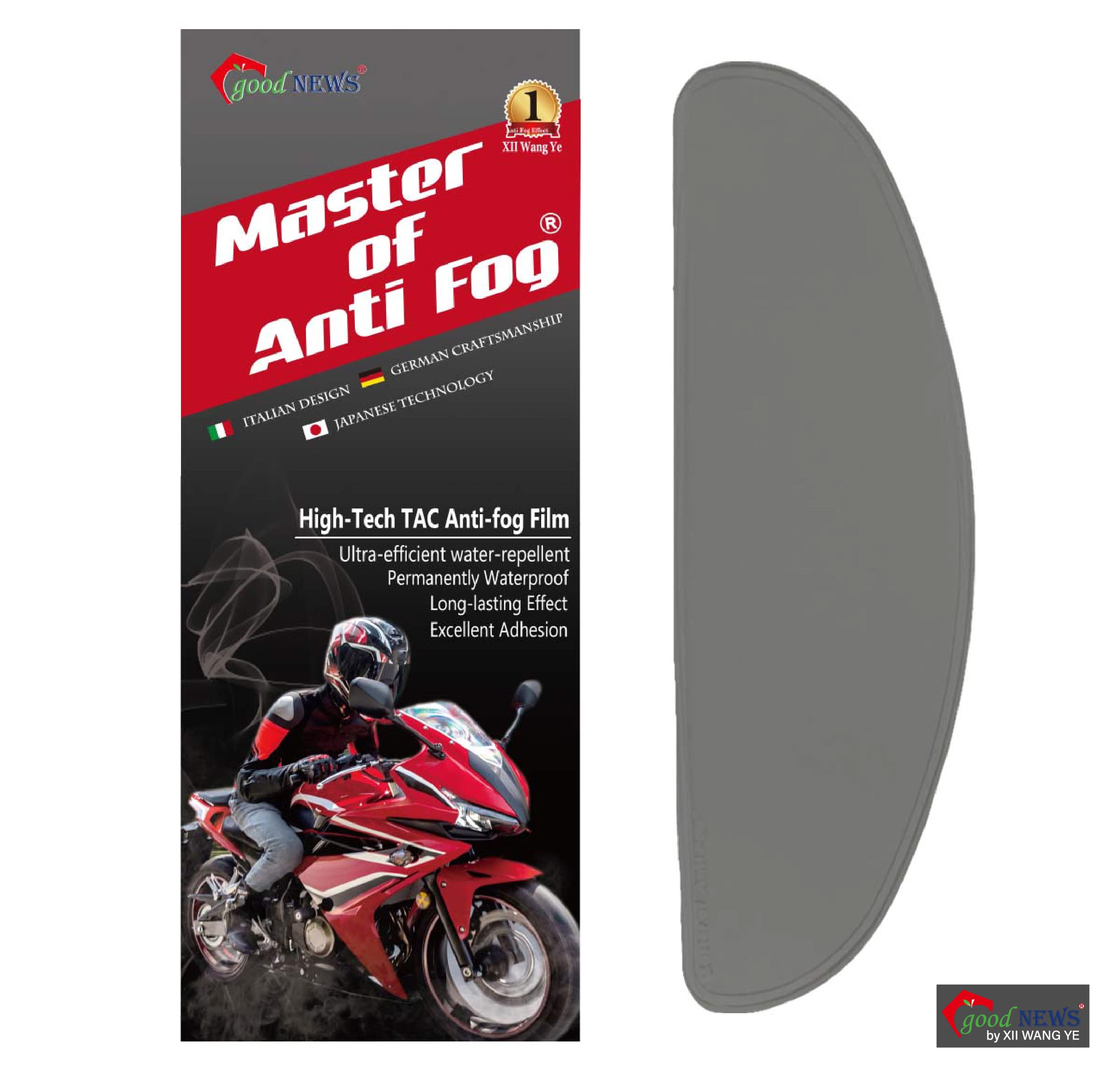 Xii Wy Universal Motorcycle Full Face Helmet Shield Anti Fog Film Polarized Grey Visor Lens Insert Fog Resistant Waterproof Sticker