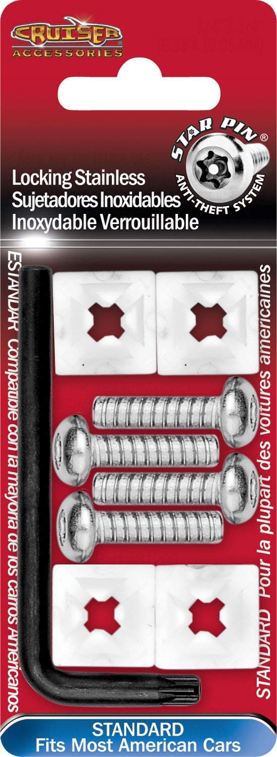 Cruiser Accessories 81230 Locking Fasteners, Domestic-Stainless