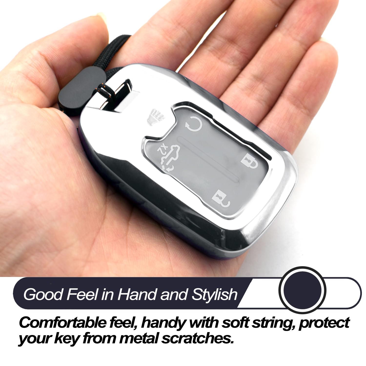 Compatible With 2020 2021 Chevrolet Chevy Silverado 1500 2500 3500 Suburban Tahoe Gmc Acadia Terrain Yukon Silver Tpu Key Fob Co