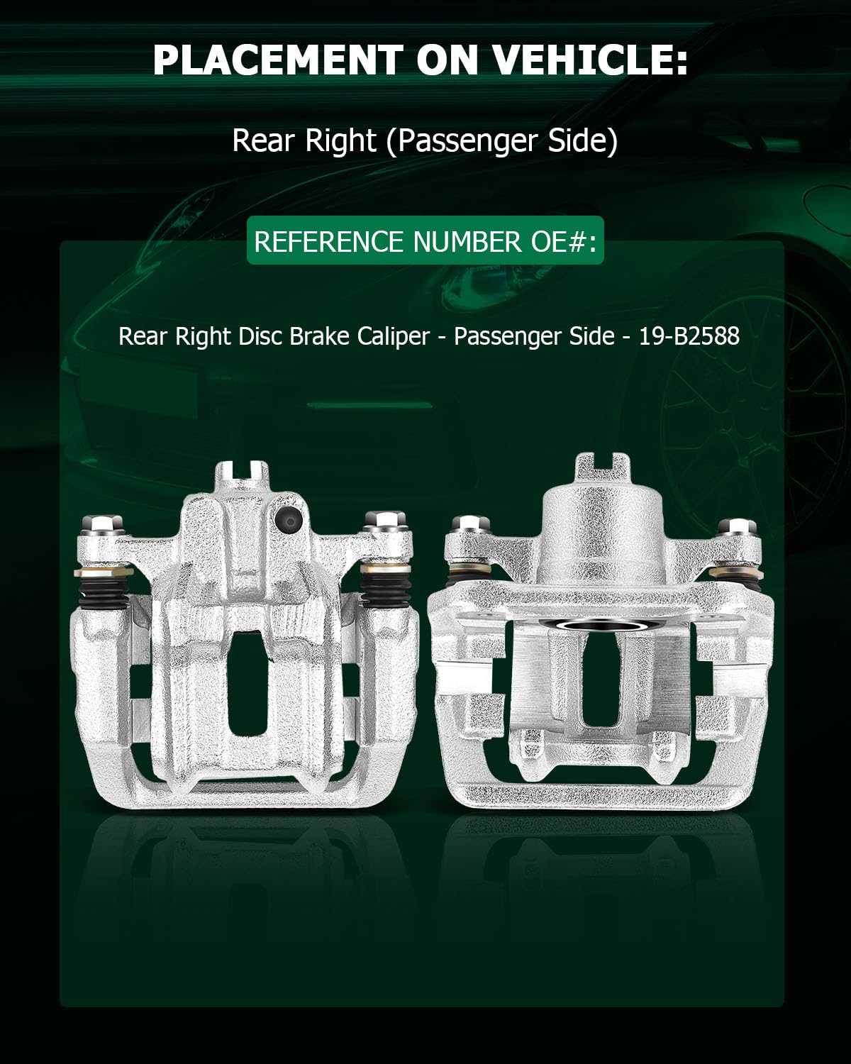 Scitoo Rear Right Brake Caliper With Bracket 19-B2588 Compatible For Acura Cl 2001-2003 For Acura Tl 1999-2008 For Honda Element