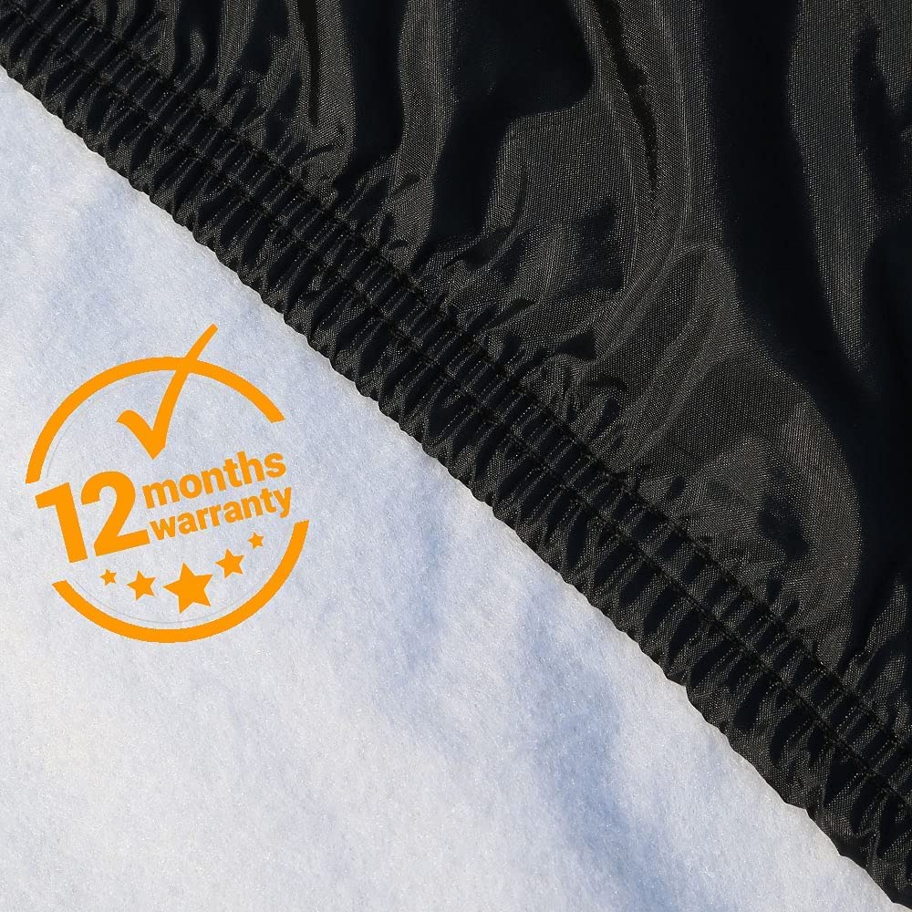 Car Cover Waterproof All Weather Suv - Coverado Black Car Cover Uv Protection With Zipper Door, Cotton Backing Snowproof Hail Protection Windproof, Universal Fit For Suv (206'-215')