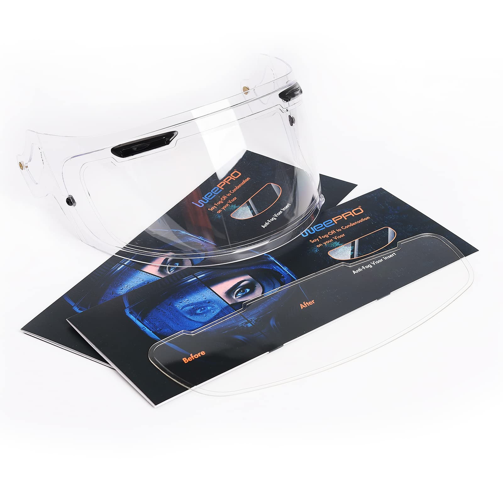 Weepro Helmet Face Shield Visor Film Anti-Fog Compatible With Arai Helmet Visor Clear Anti-Fog Protective Film Fog Free Helmet S