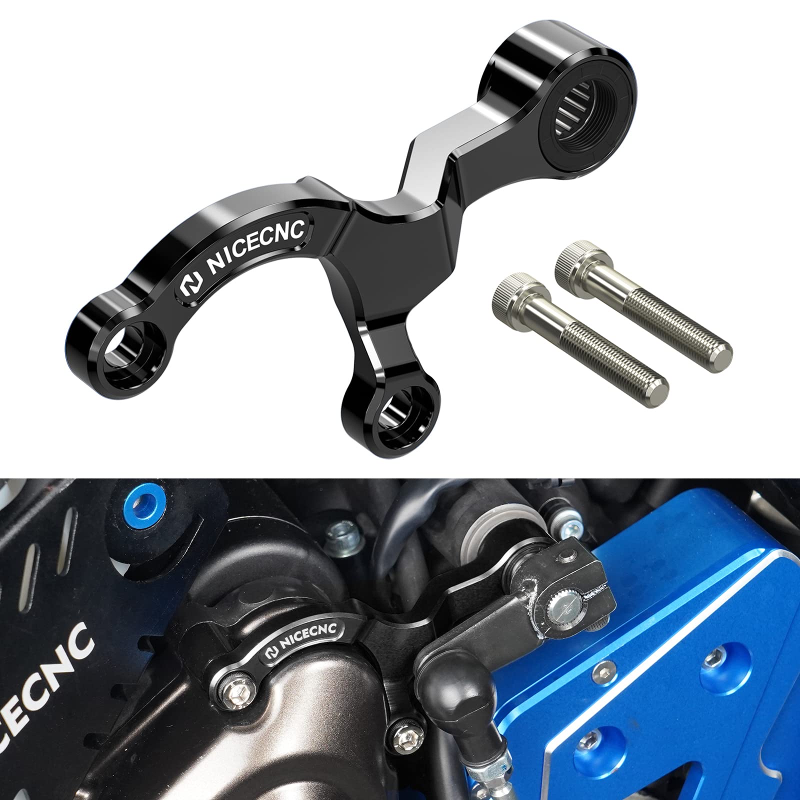 Nicecnc Black Shift Stabilizer Gear Shift Support Compatible With Yamaha Tenere 700/Xtz700 2019-2024,Tenere 700 Rally Edition 2020-2024,Tenere 700 World Raid 2022,Mt-07 2018-2023